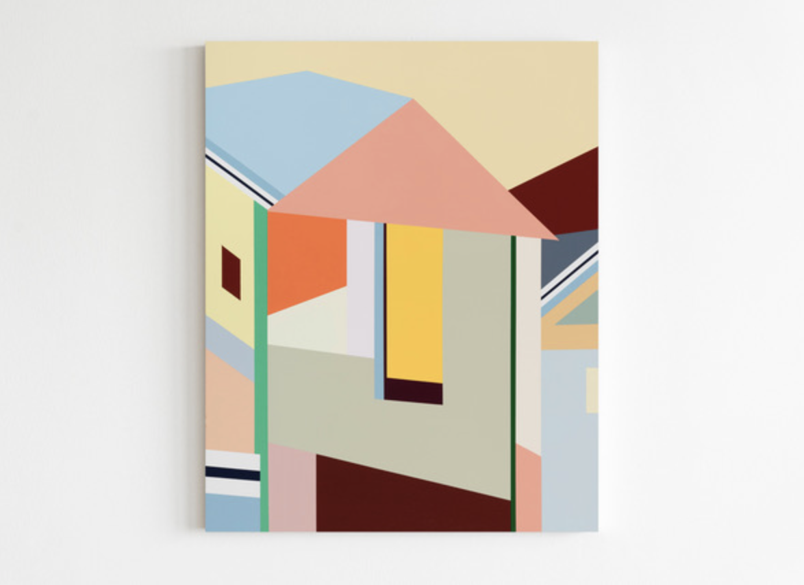 Untitled (everything is just peachy) , 2019, acrylic on canvas, approx. 36 x 29 in.
