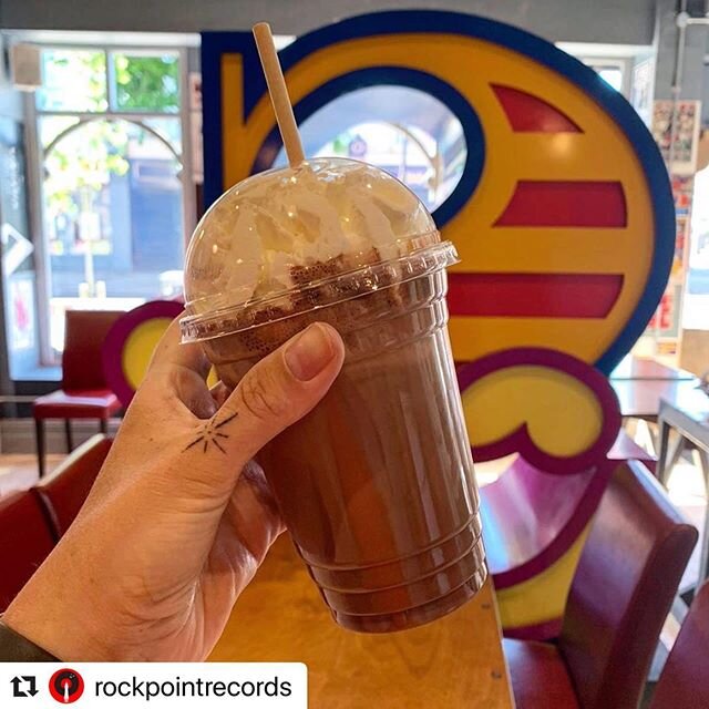 We are happy to announce that @rockpointrecords is back open for takeaway with a few new editions to the drinks menu including this Chocolate Milkshake with Cream. 
#RockpointRecords #NewBrighton #RockAndRollRockpoint #MilkShake #Milkshakes #Coffee #