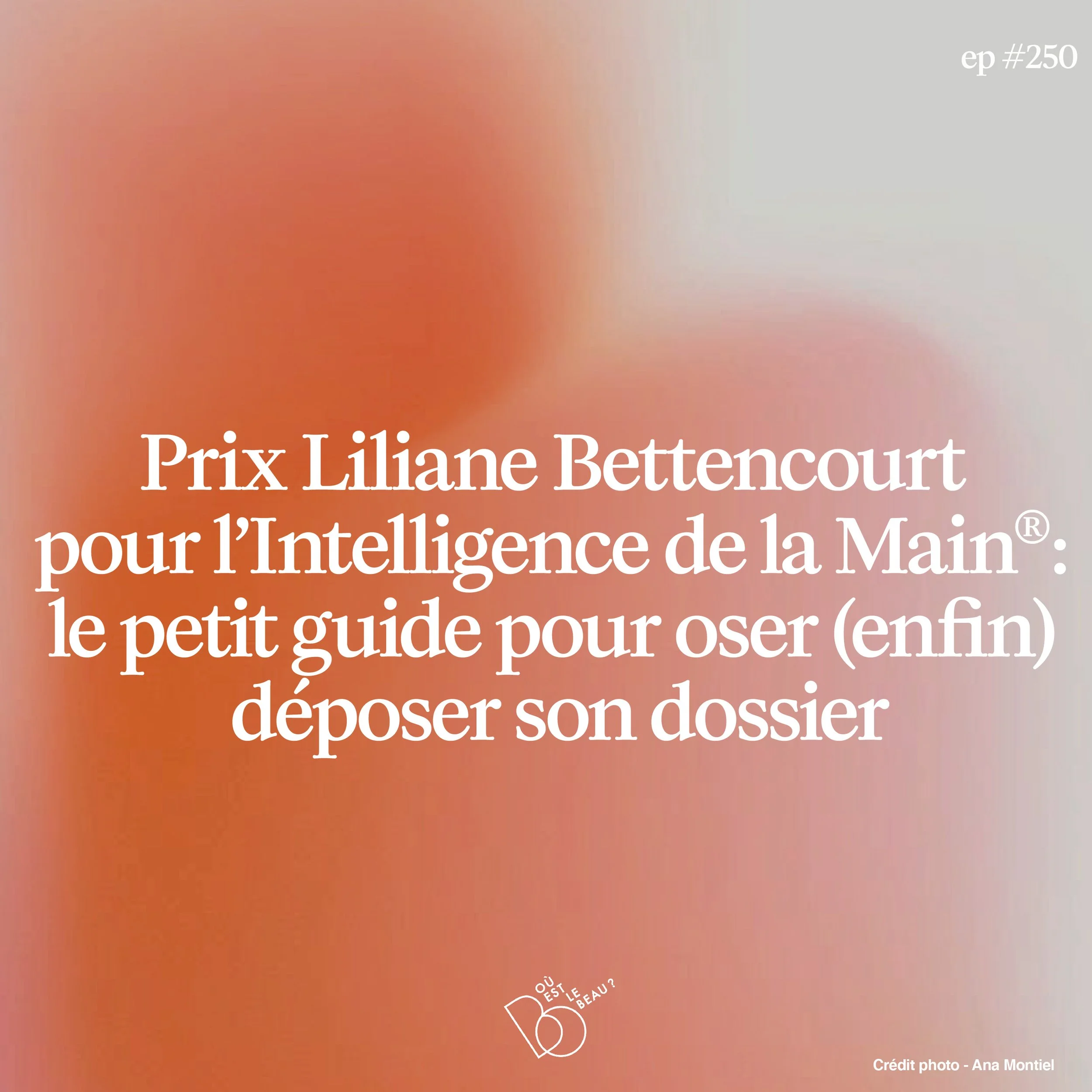 #250 - PRIX LILIANNE BETTENCOURT POUR L'INTELLIGENCE DE LA MAIN®