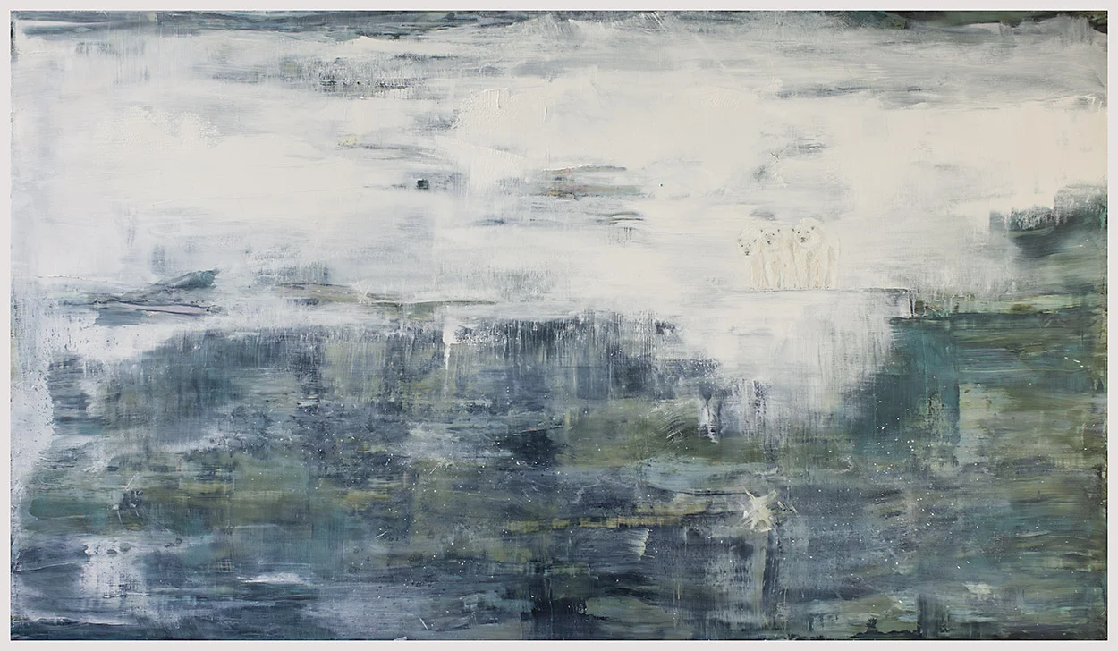 Ursus Maritimus Oil, acrylic paint on canvas. 230 x 132 cm.