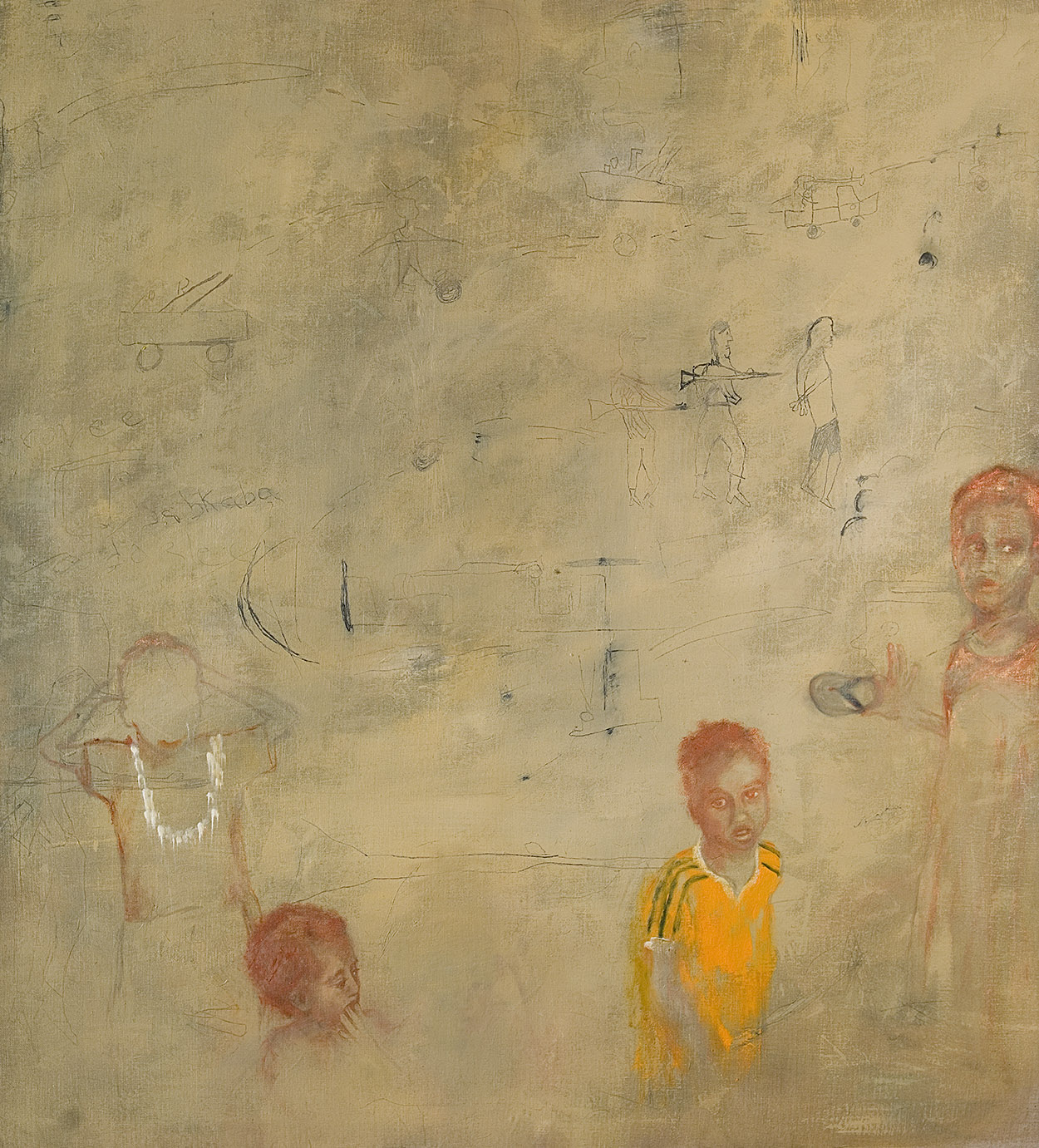    Somalia 2004     Oil paint and graphite on canvas. 138 x 125 cm. 