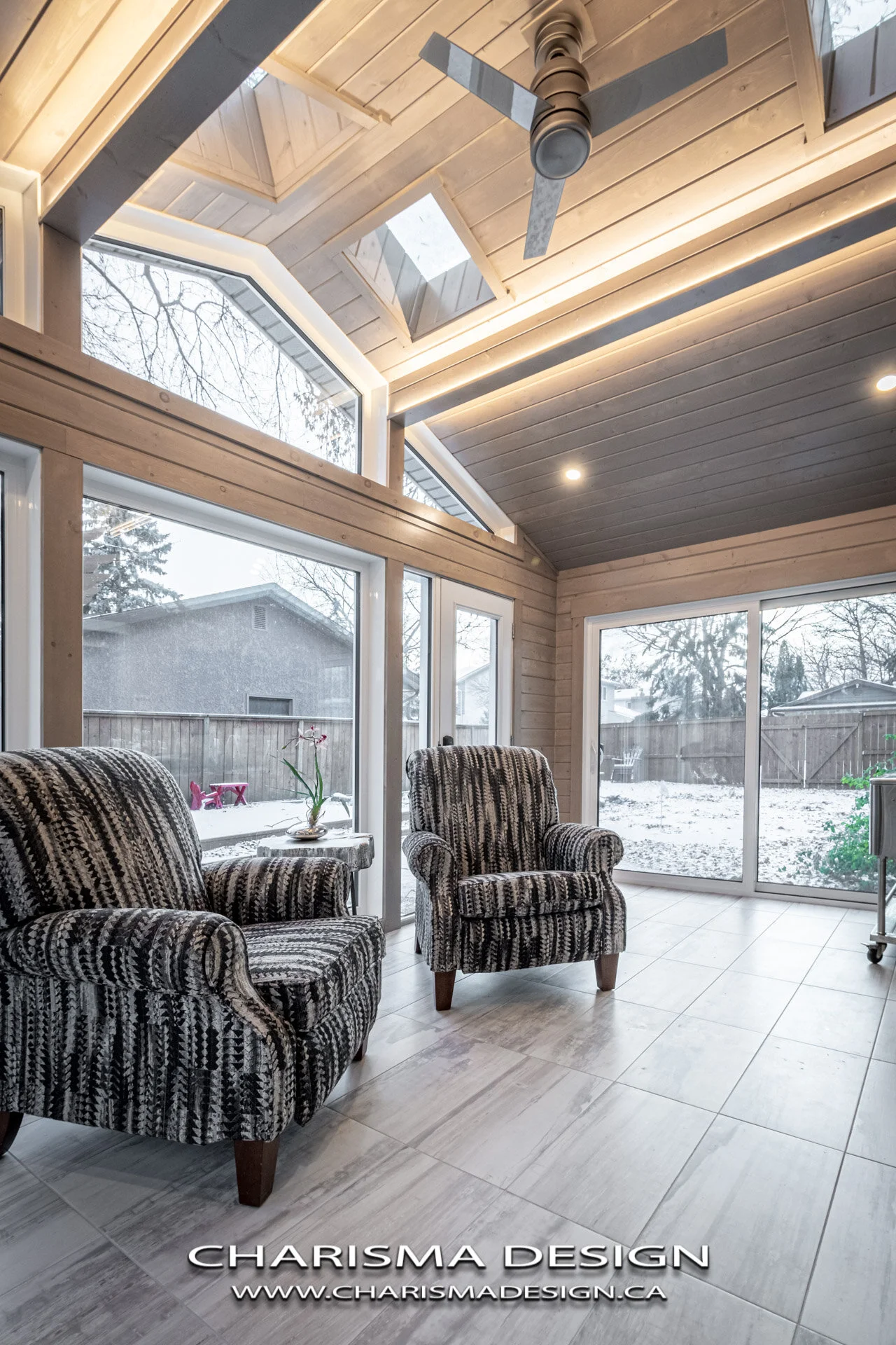 Sunroom & Fireplace Renovation — Charisma, the Design Experience ...