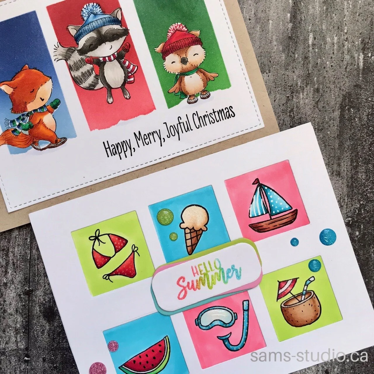 2 Ways to use Dies to Create Colour Blocks