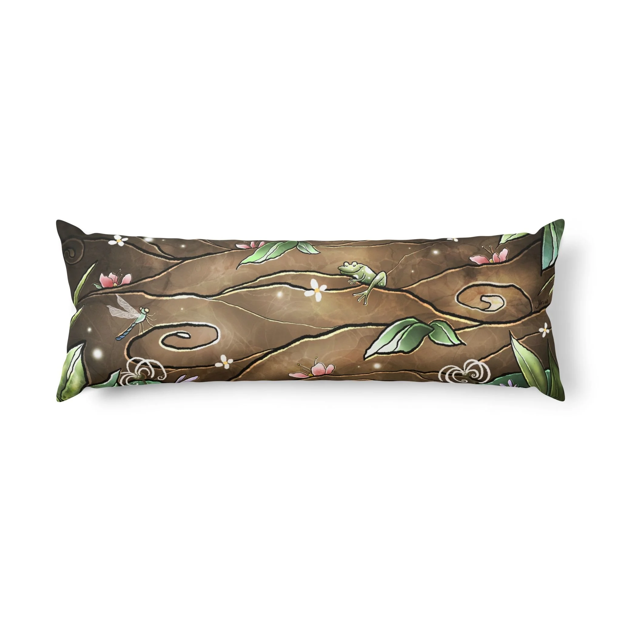 Bayou Treasures (Frog Log) - Body Pillow
