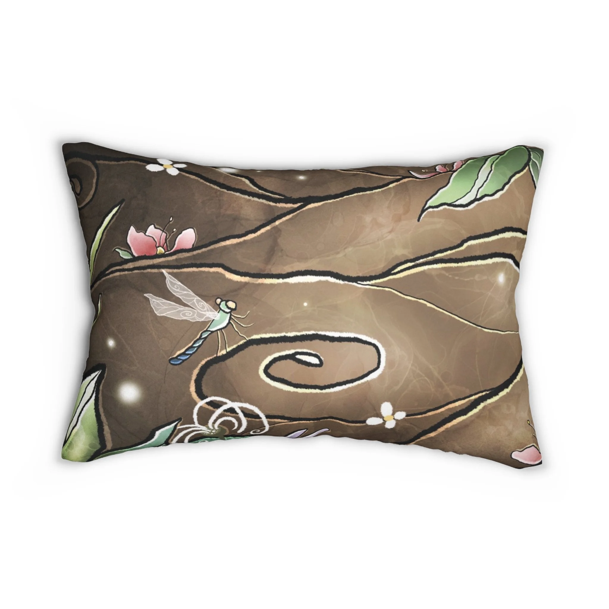 Bayou Treasures (Frog & Dragonfly) - Lumbar Pillow