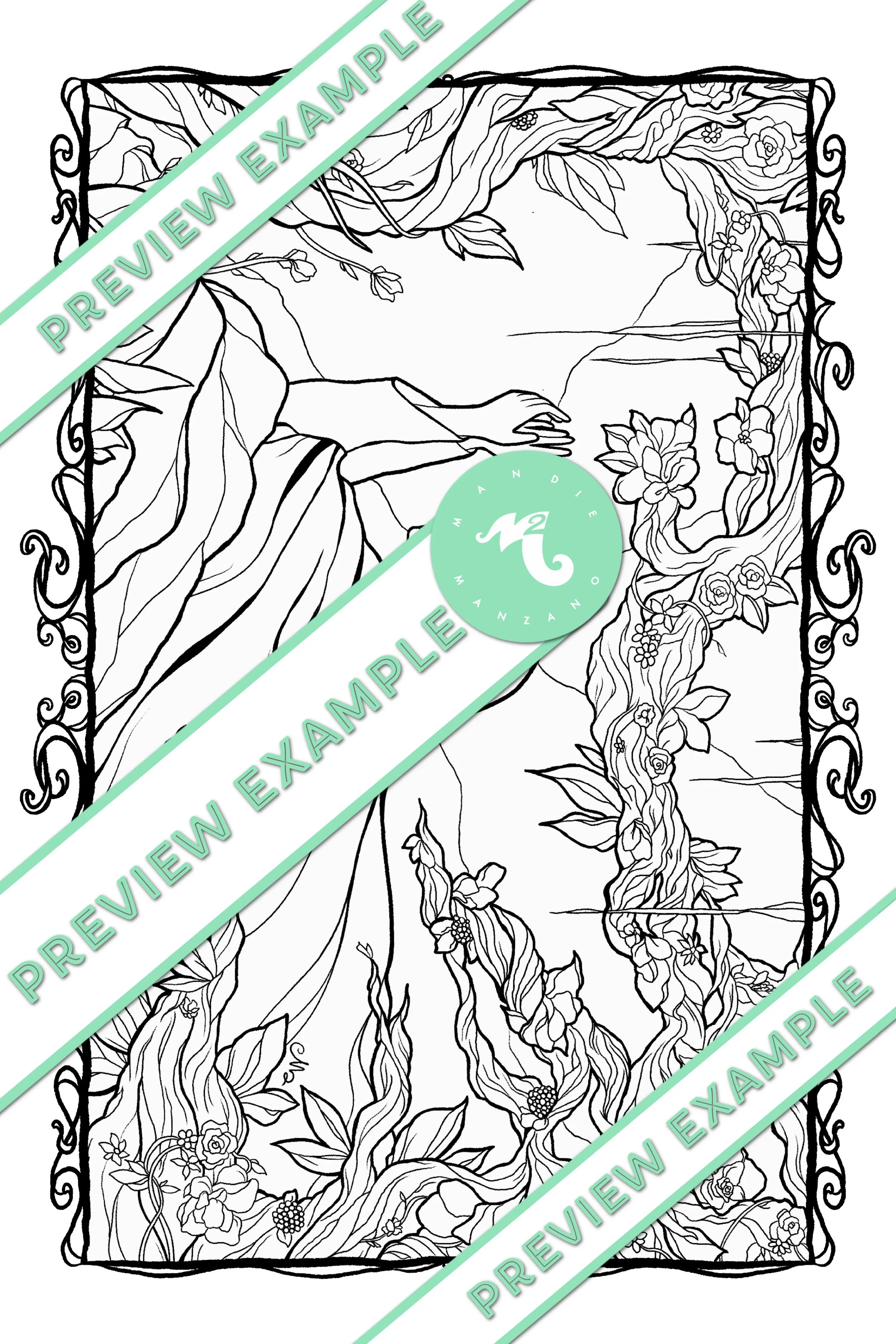 Coloring Book PDF: The Art of M2: VOLUME THREE — Mandie Manzano Galleries