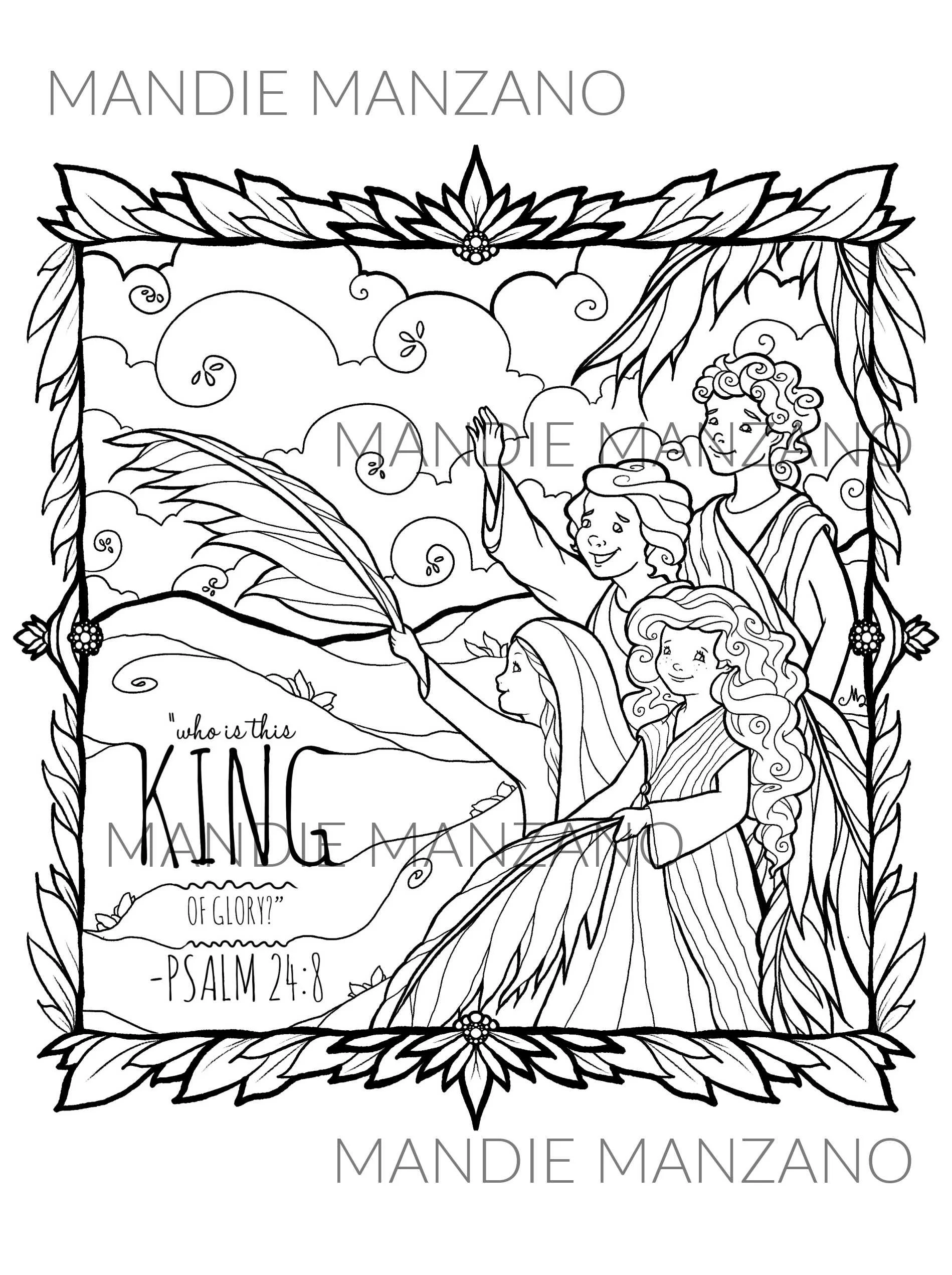 King of Glory - Coloring Page