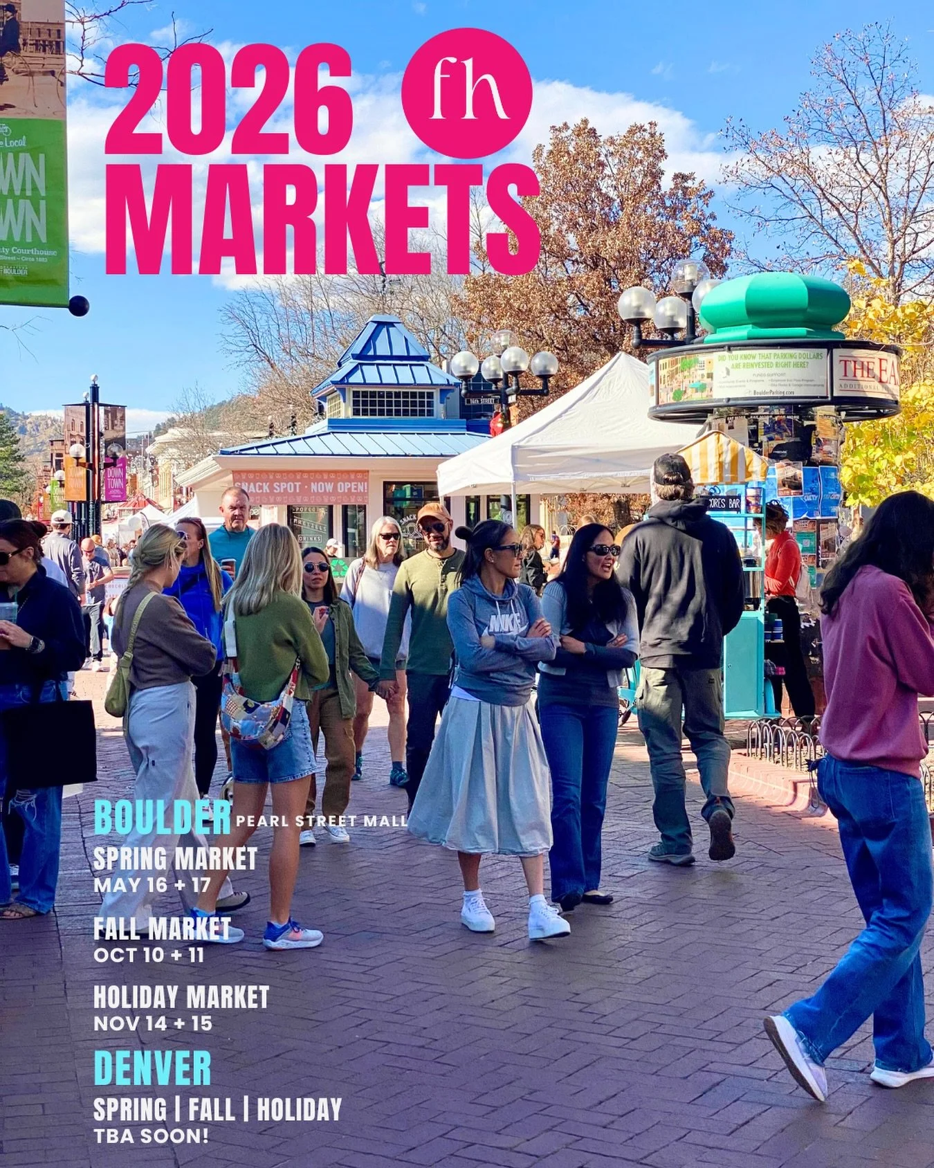 ✨ 2026 Boulder market dates are here! ✨

Once again, we&rsquo;ll bring Firefly magic to Pearl Street Mall in @downtownboulder, filling the heart of the city with artists, makers, designers, and the kind of creative energy you can feel the moment you 