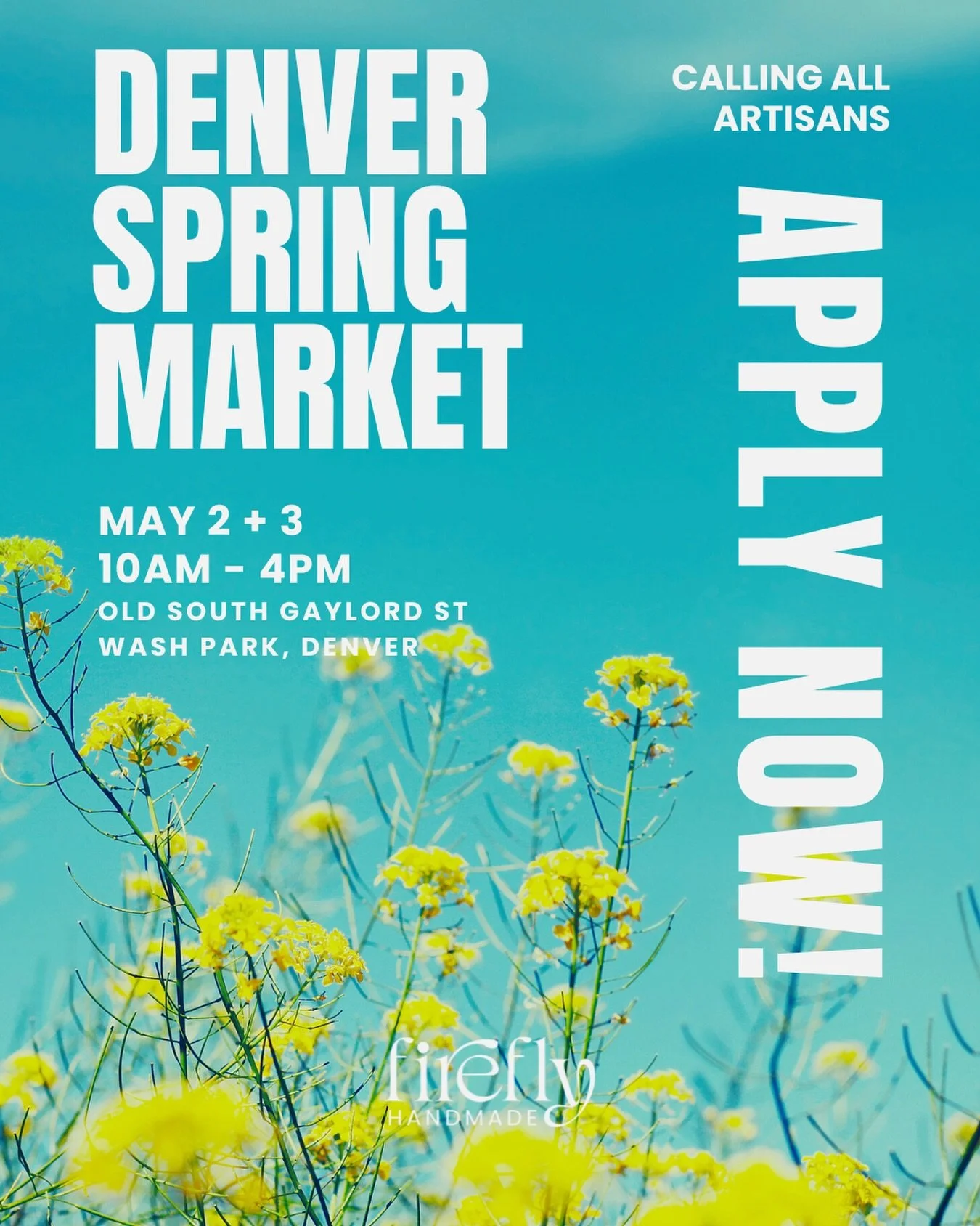 It&rsquo;s here ✨
 Denver Spring Market applications are officially OPEN today!
We&rsquo;re thoughtfully curating a group of makers, artists, and designers to create an inspiring market experience on May 2 + 3 on @historicsouthgaylord.denver 

If you