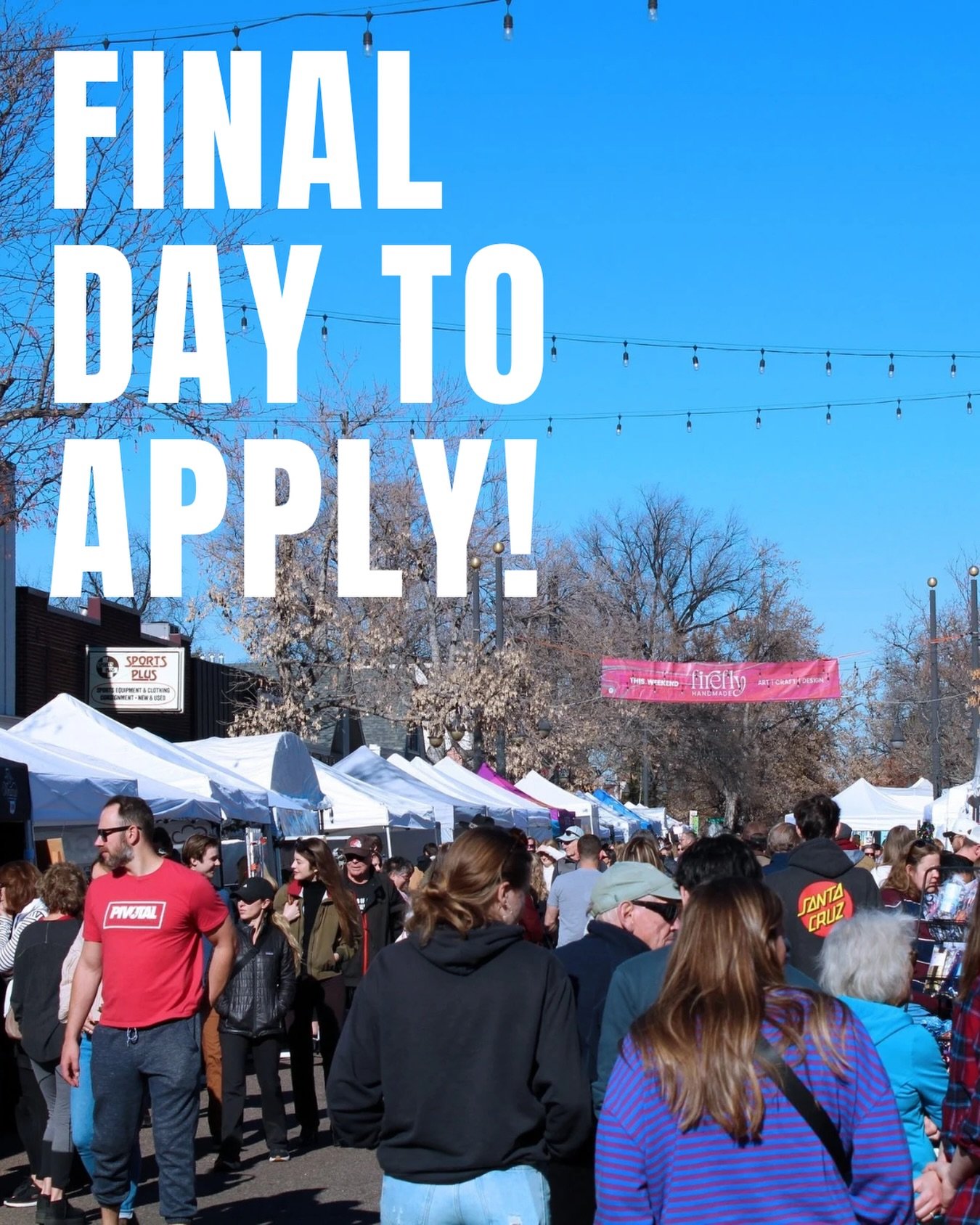 Today is the LAST day to APPLY for our Denver Spring Market on @historicsouthgaylord.denver in Wash Park, May 2 + 3. Join over 80 other creatively curated Artists, Makers and Designers, just in time for Mother&rsquo;s Day, graduations and other Sprin