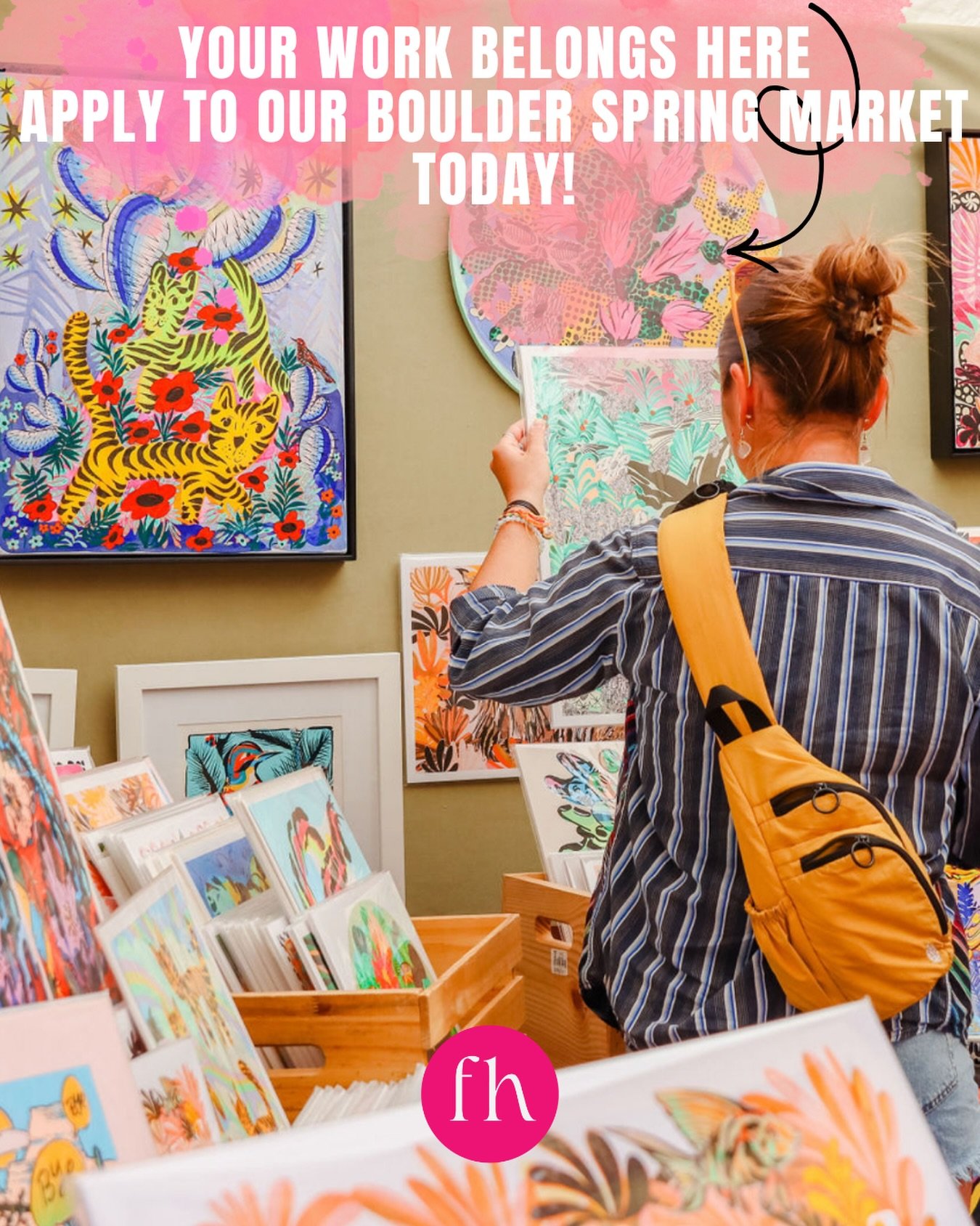 Artists, makers, and designers, this one&rsquo;s for you!
Applications for our Boulder Spring Market are open, and we&rsquo;re excited to see old friends and discover new artisans to join our Firefly community!
