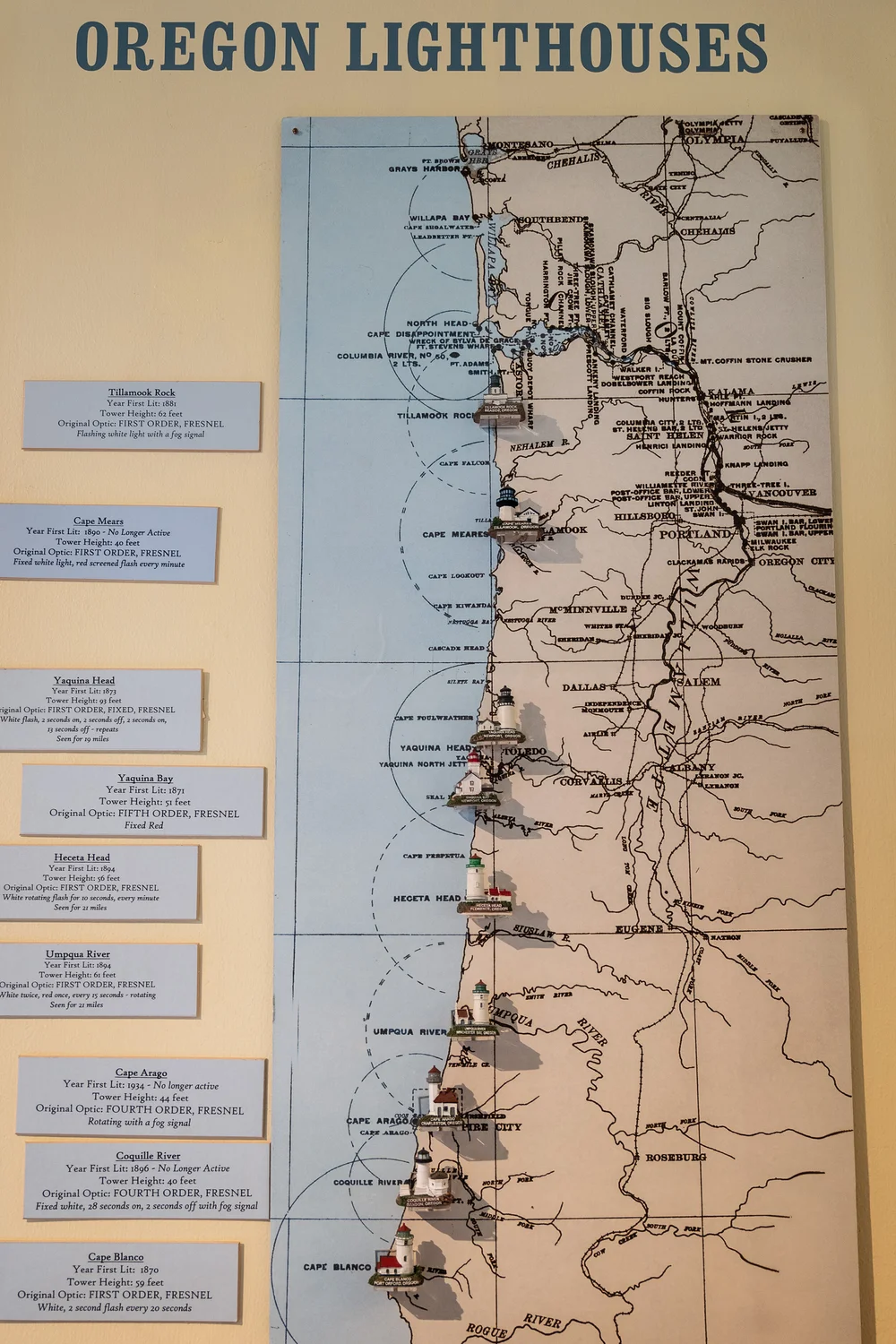 Oregon Coast Lighthouses Map Oregon Lighthouses — Travels And Curiosities | Hidden Gems, Unique Travel  Destinations, And All Things Weird And Curious