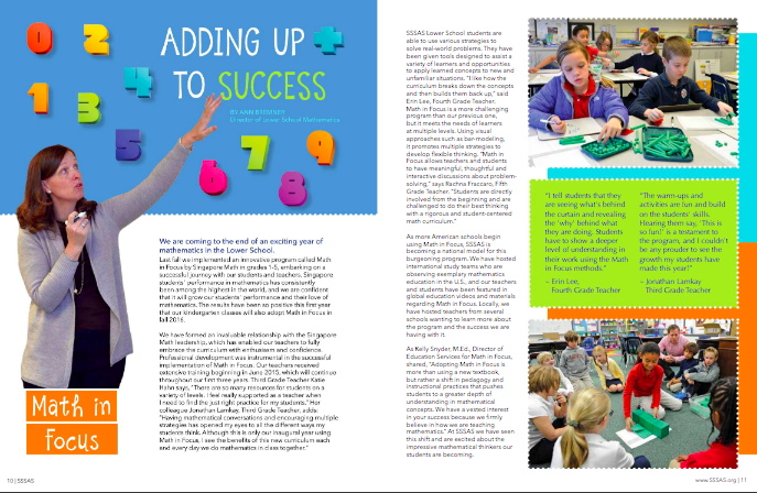 Adding Up to Success - SSSAS Magazine