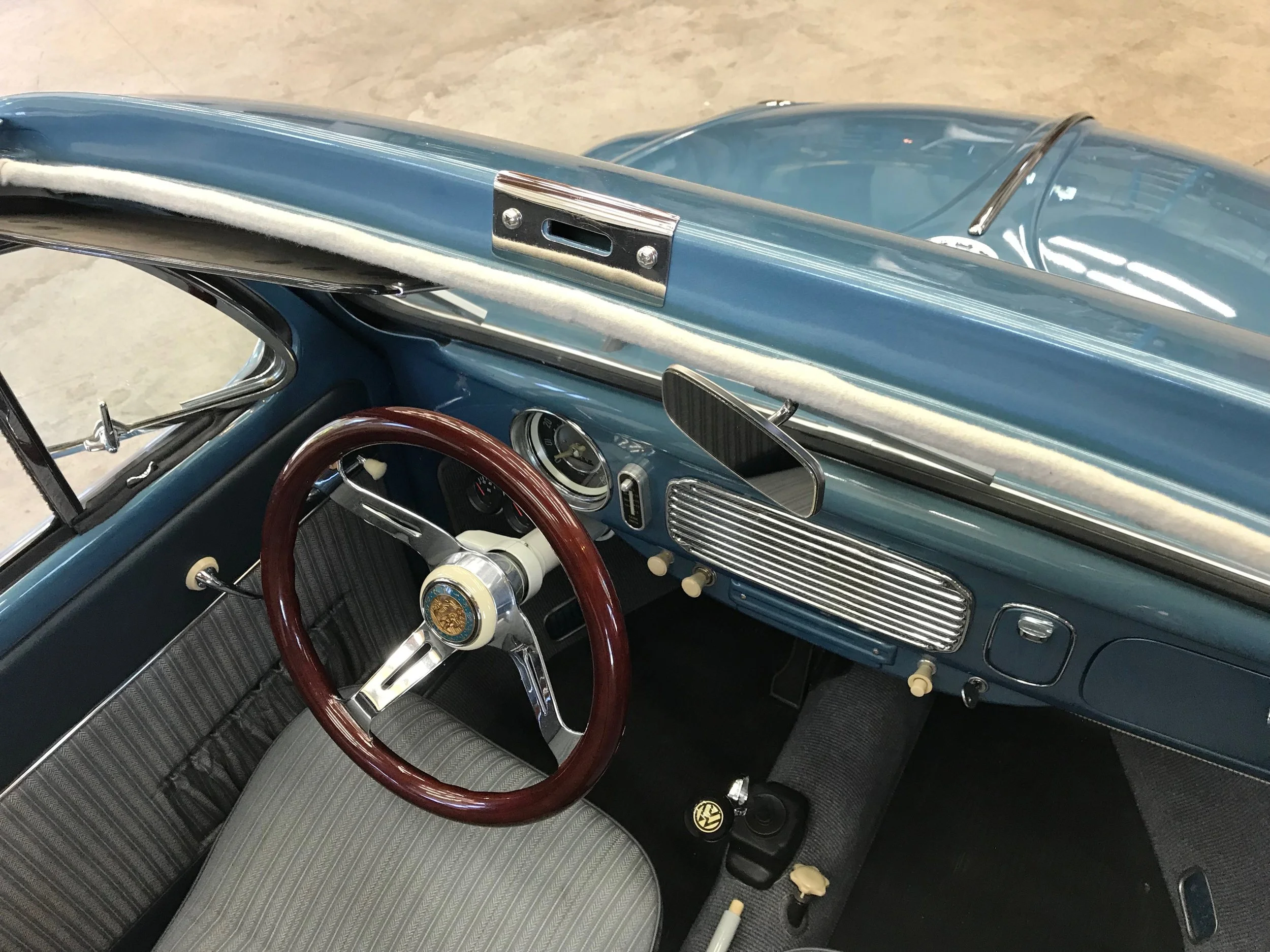 Polished Stainless Steel VW Ragtop Latch Cover