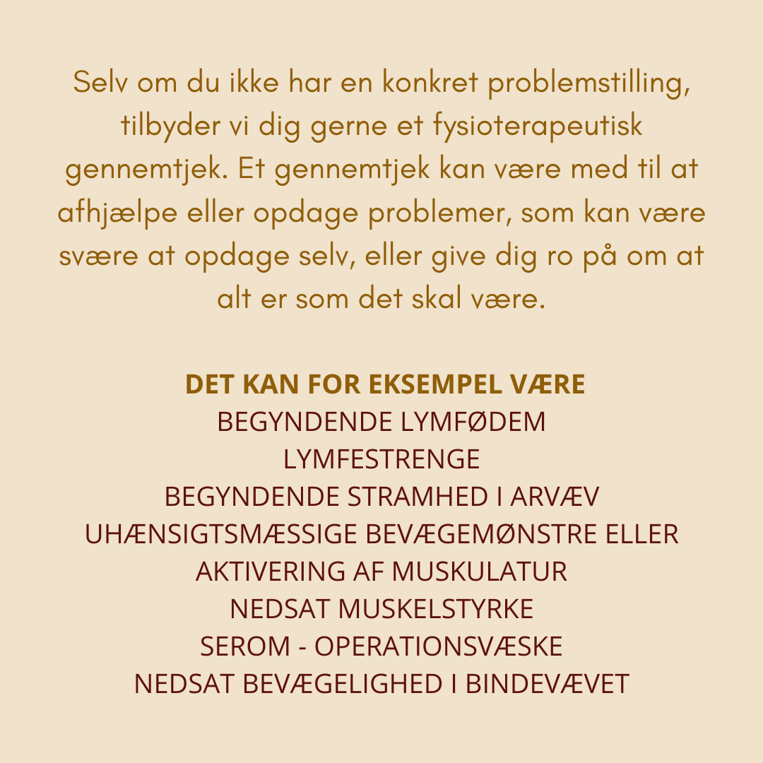 lymfødem, lymfestrenge, stramhed fra ar, nedsat kraft i armene
