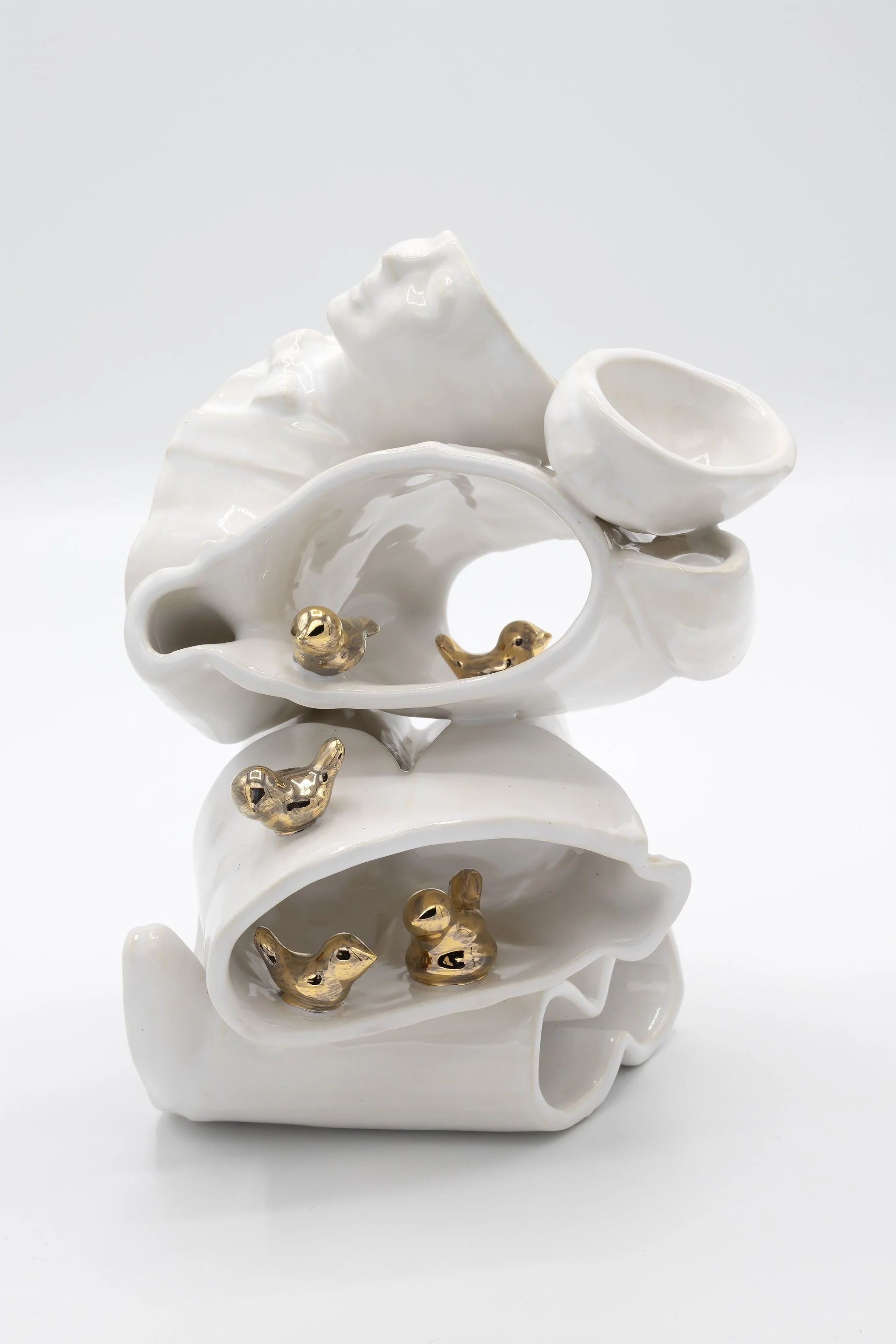 The Hollow Men, 2025, 6 x 6 x 8 inches