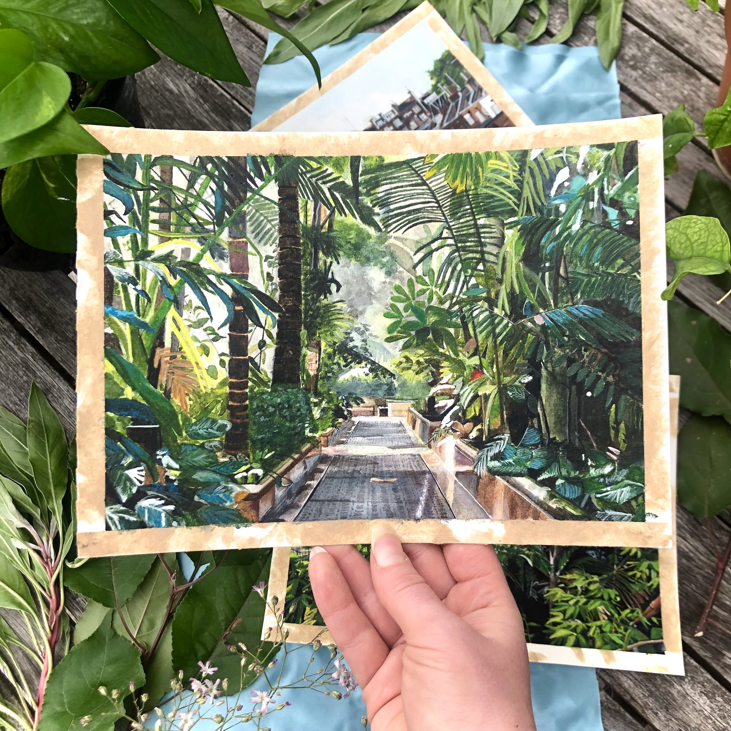 "Kew's Palm House" - Fine Art Watercolour Print by L.C. Cariou - 2