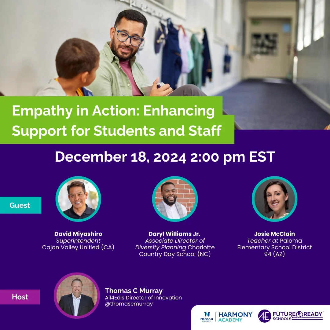 Join me on December 18 for the #FutureReady virtual event, &quot;Empathy in Action: Enhancing Support for Students and Staff.&quot; We'll explore research-based, practical strategies to create inclusive cultures that foster a healthier, connected sch