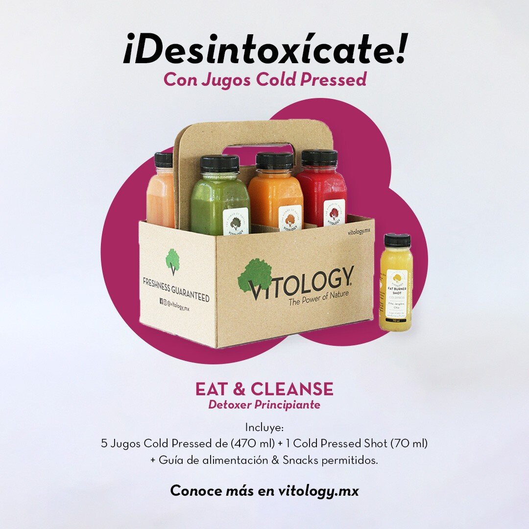 Nuestro Programa Detox &ldquo;Eat &amp; Cleanse&rdquo; ✨🍊🍋 es una suave y excelente introducci&oacute;n para aquellos que tienen poca experiencia o son &ldquo;detoxers&rdquo; primerizos.

Esta dise&ntilde;ado para aquellos quienes su dieta y estilo