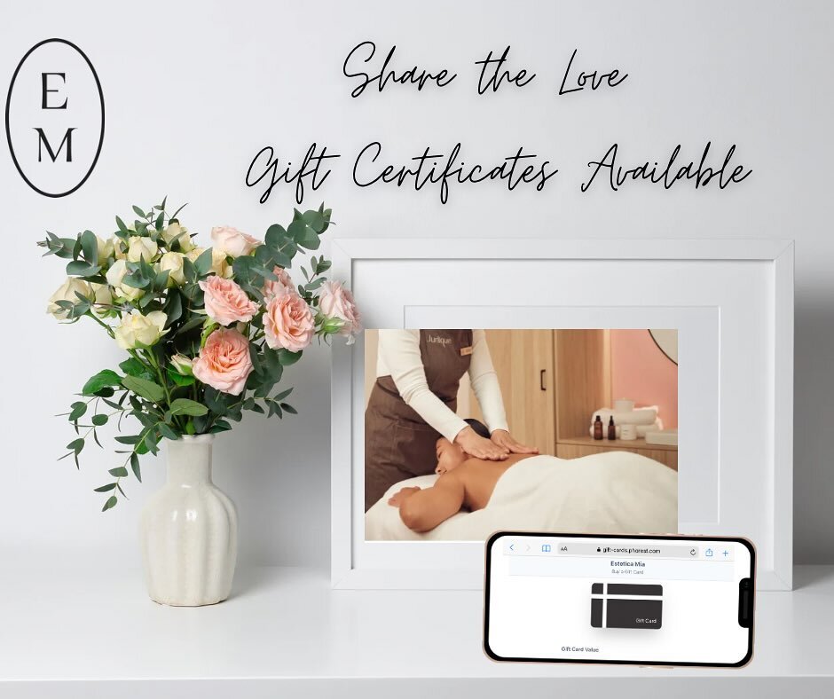 Get ahead this Valentine&rsquo;s Day and gift your loved one a luxurious experience at Estetica Mia!  You can book online, call / email  for an appointment or pick up a beautifully wrapped gift card. 
#spa #valentines #relax #love #selflove #selfcare