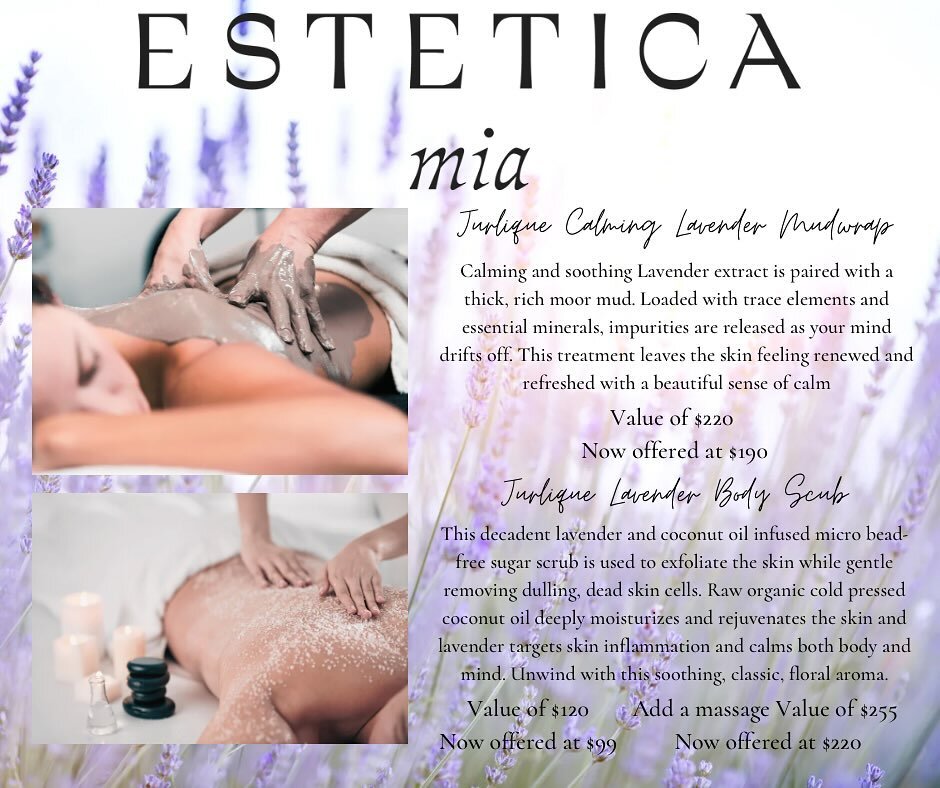 Time to dust off that winter chill and step into spring refreshed and restored. Visit us today to schedule our March specials or visit our website online. Estetica Mia is your one stop shop for all your beauty needs from hair 💇🏼&zwj;♀️to toes 💅 

