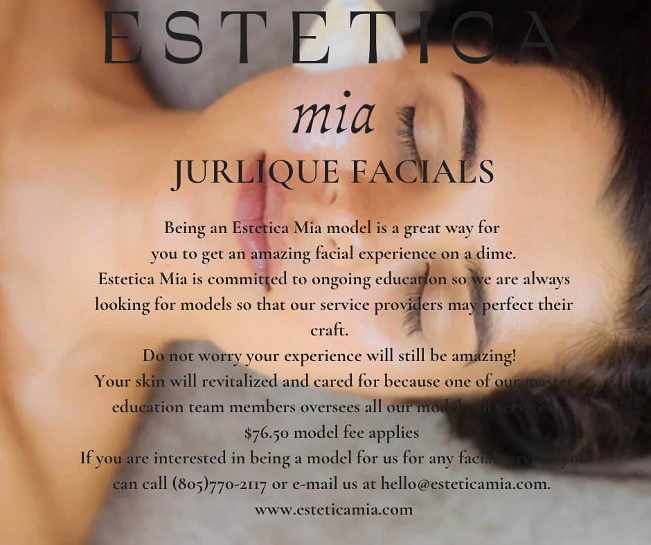 Now offering model call for our wonderful Jurlique facials! Book yours today! 

#spa #facial #model #education #training #jurlique #organicskincare #holistic #esteticamia #santabarbara