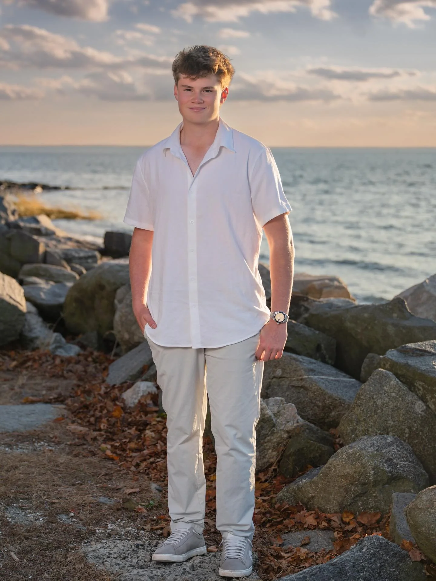 The last of my trio of senior guy sessions.  What a way to finish!  Jackson and I had the best time at one of my favorite locations- Tod&rsquo;s Point.  Although we met in early November, the weather made for a perfect beach day. The light changed as