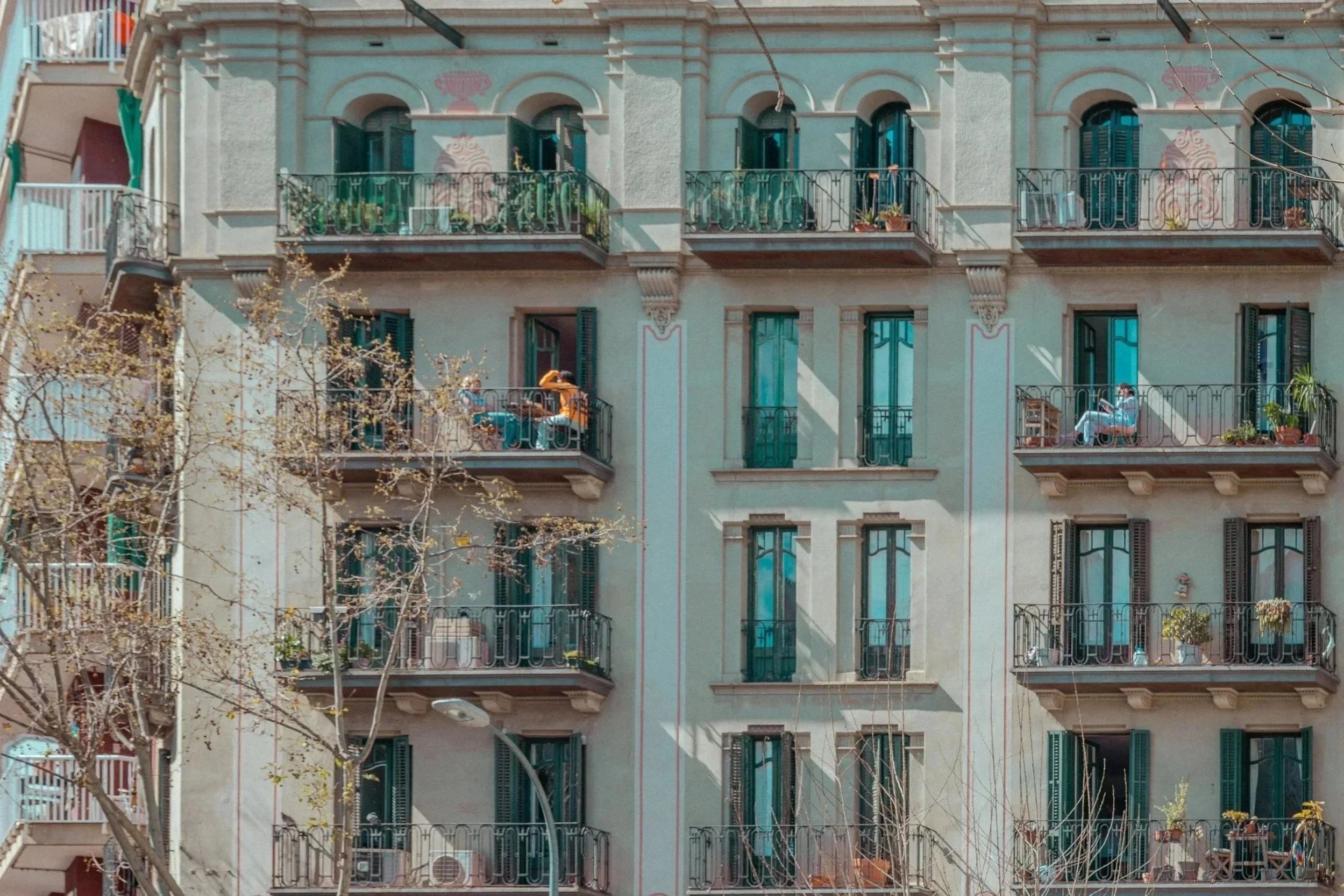 A Balcony Moment, Barcelona, 16x24, Metal Print, $500