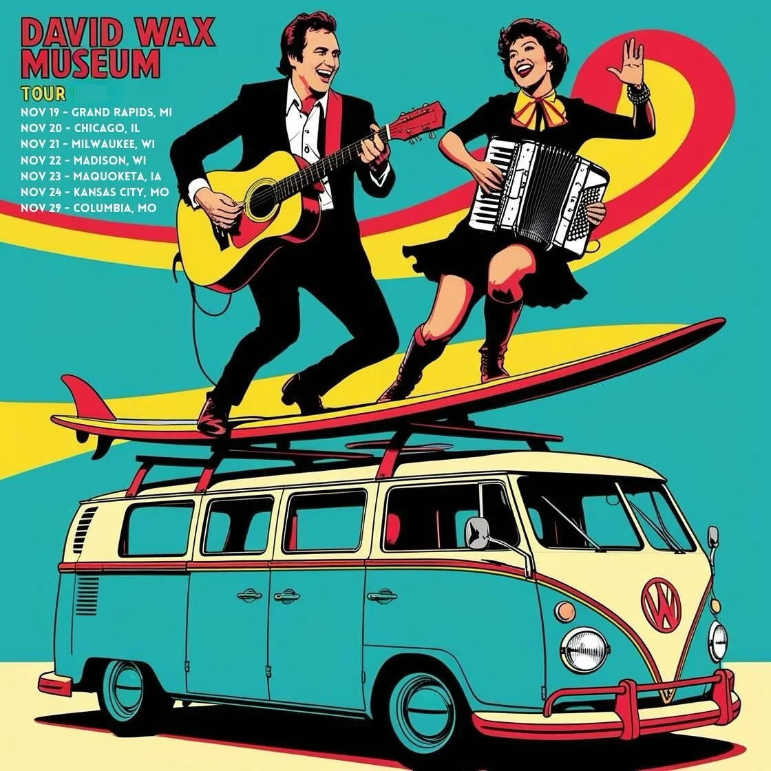 This AI image really nailed it!  Three hands for Suz so she can play accordion and wave at the same time 👋— and a striking resemblance to David.  Quick survey: should Suz cut and perm her hair like this?
And while we’ve got your attenti