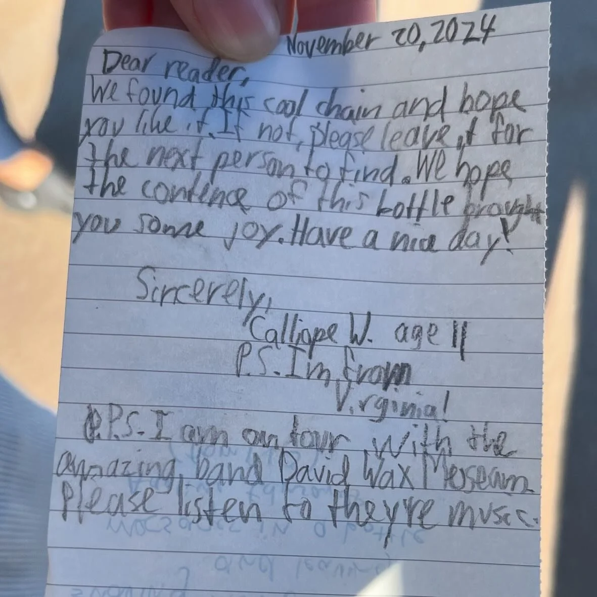 If you find this message in a bottle that our kids tossed in Lake Michigan there are still chances to see David Wax Museum on tour this week. 
Nov 20 - Chicago / Arlington Heights, IL - Hey Nonny
Nov 21 - Milwaukee, WI - Anodyne Coffee
Nov 22 - Madi