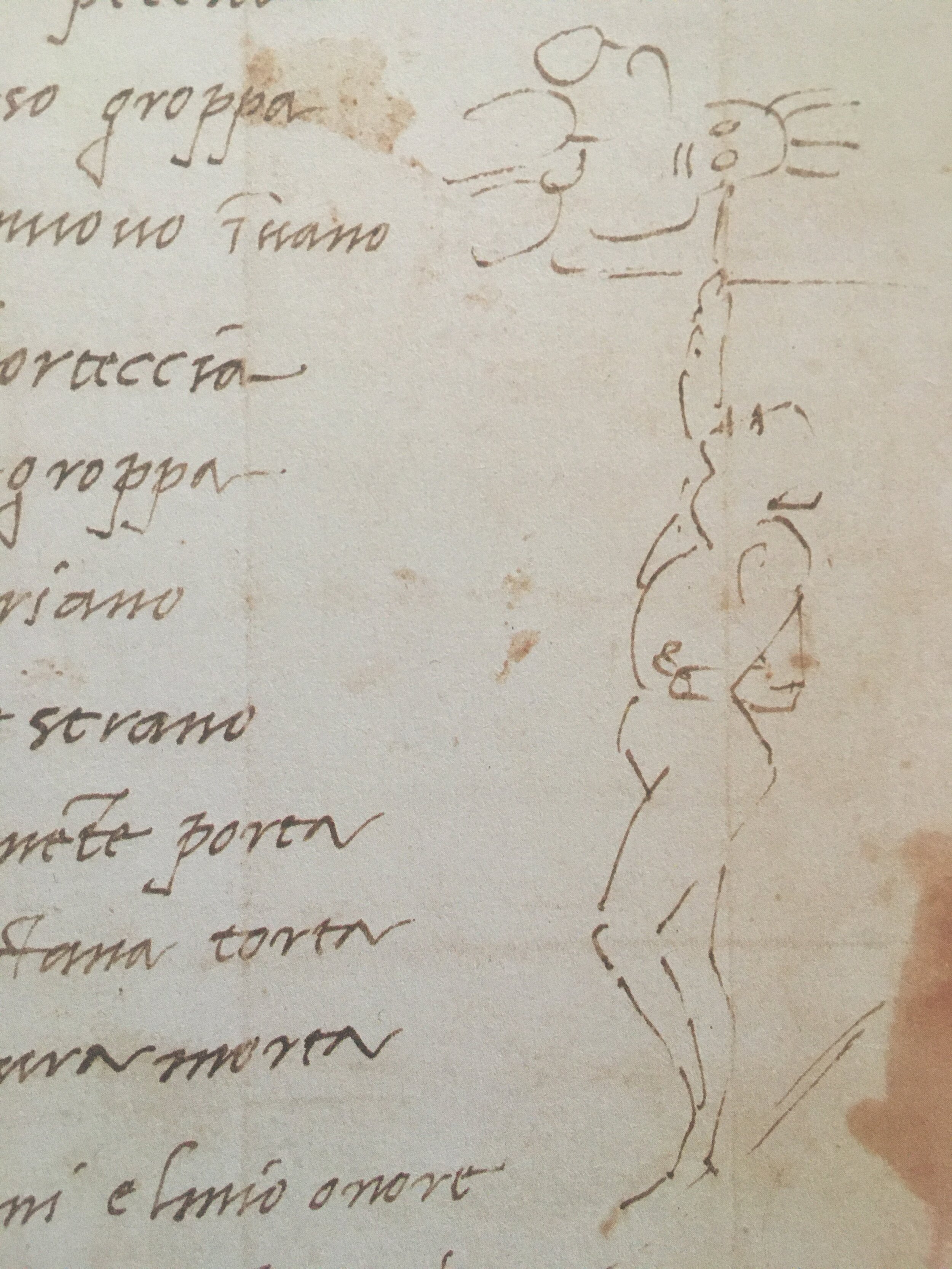 Detail of Michelangelo poem