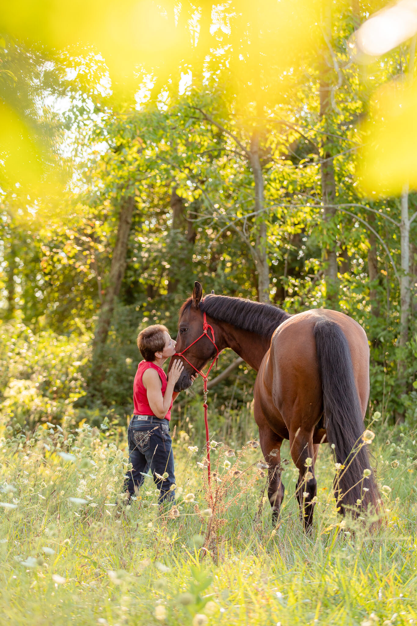 Woman with heart horse 