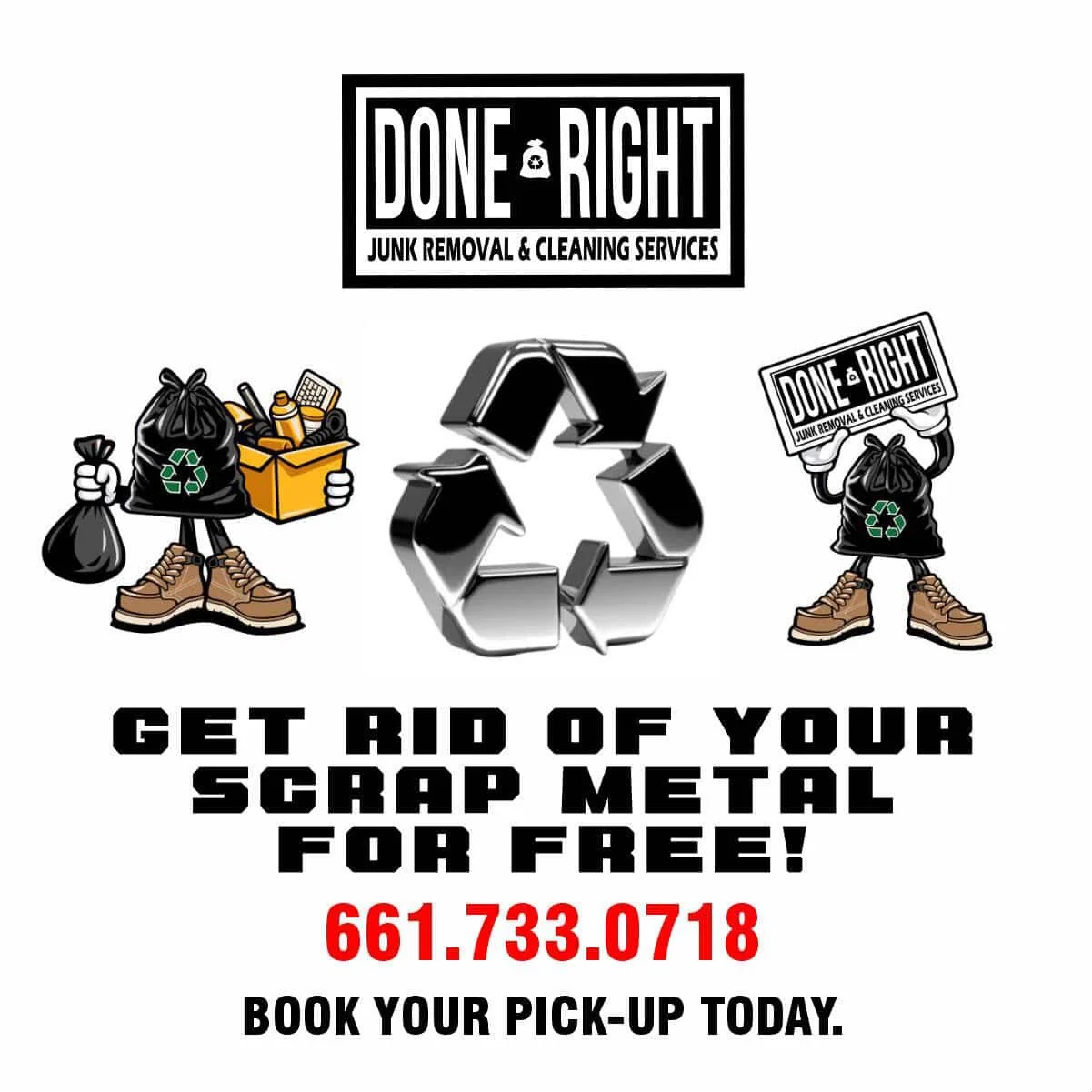 Get rid of your scrap metal for free. Scrap metal recycling