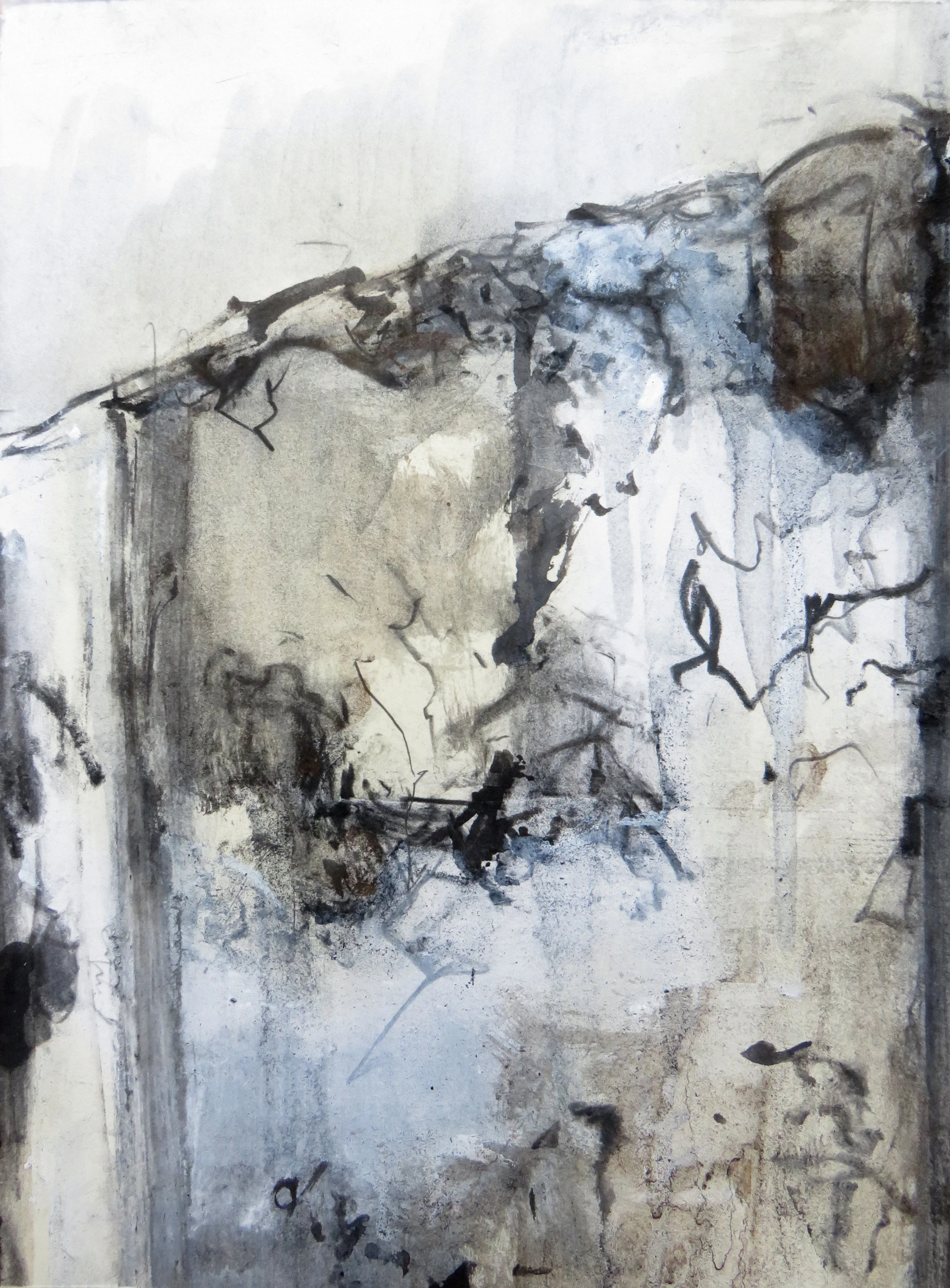 Gravity, Mixed Media on Paper, 2017-SOLD