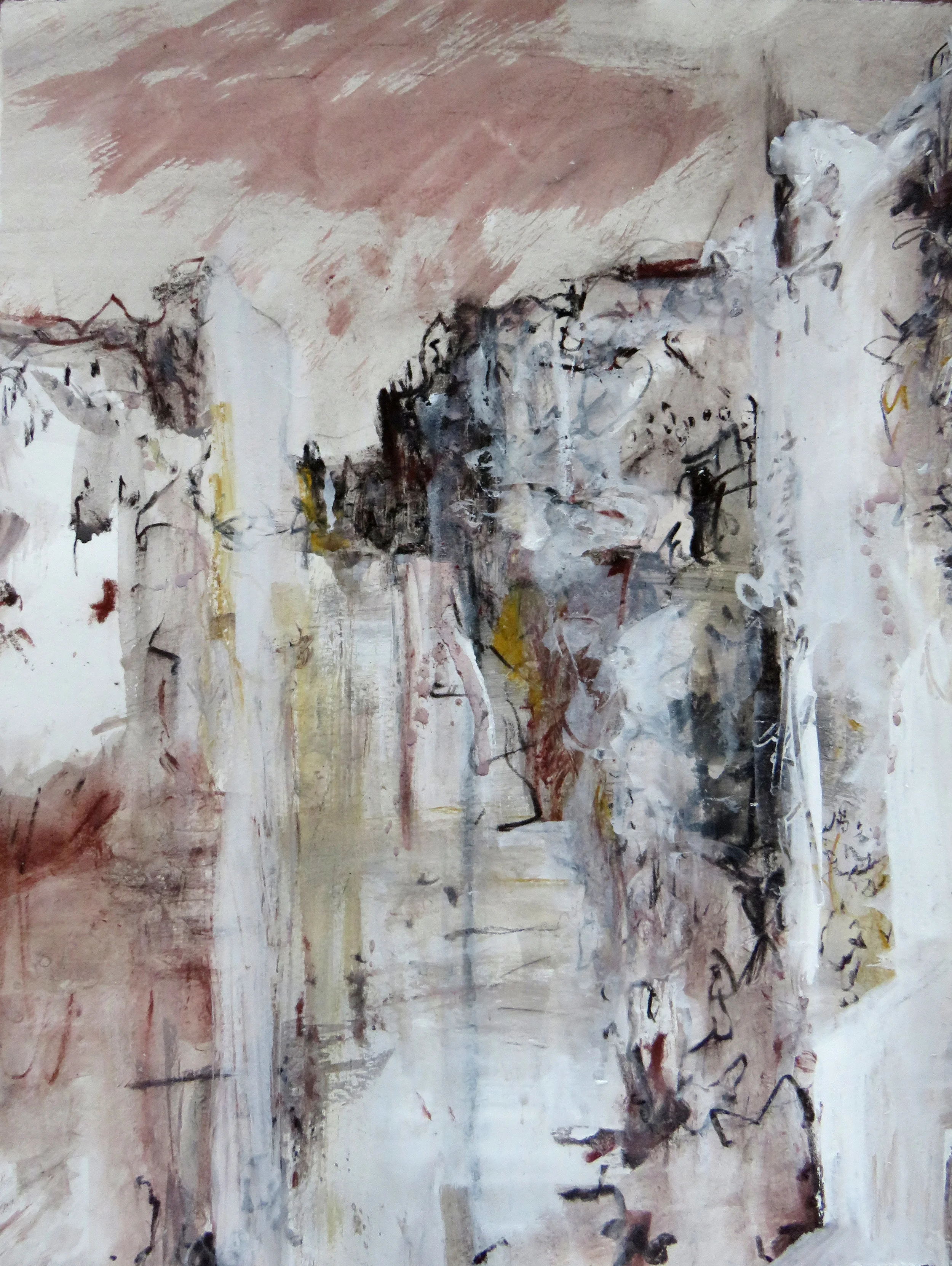 Dizzy Fall, Mixed Media on Paper, 2017-SOLD
