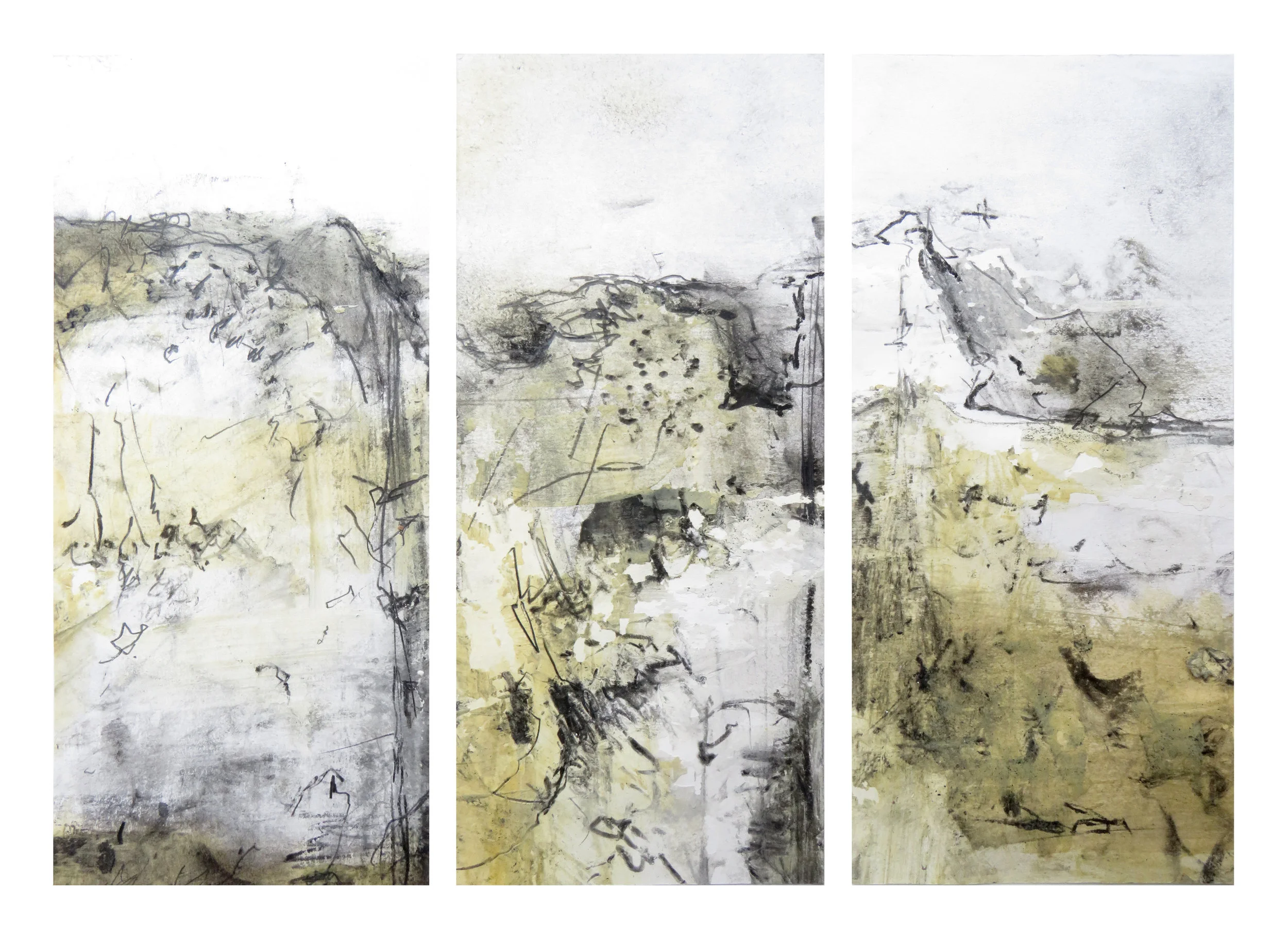 Transition, Linseed Oil and Pencil on Paper, 2017-SOLD