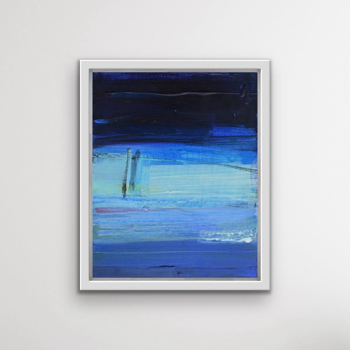 Sometimes, a small painting can be so effective to lift a corner of your home.

This expressive rich blue abstract, inspired by the sea in remote coastal locations &lsquo;Breathe&rsquo; will be exhibited as part of my upcoming available paintings wit
