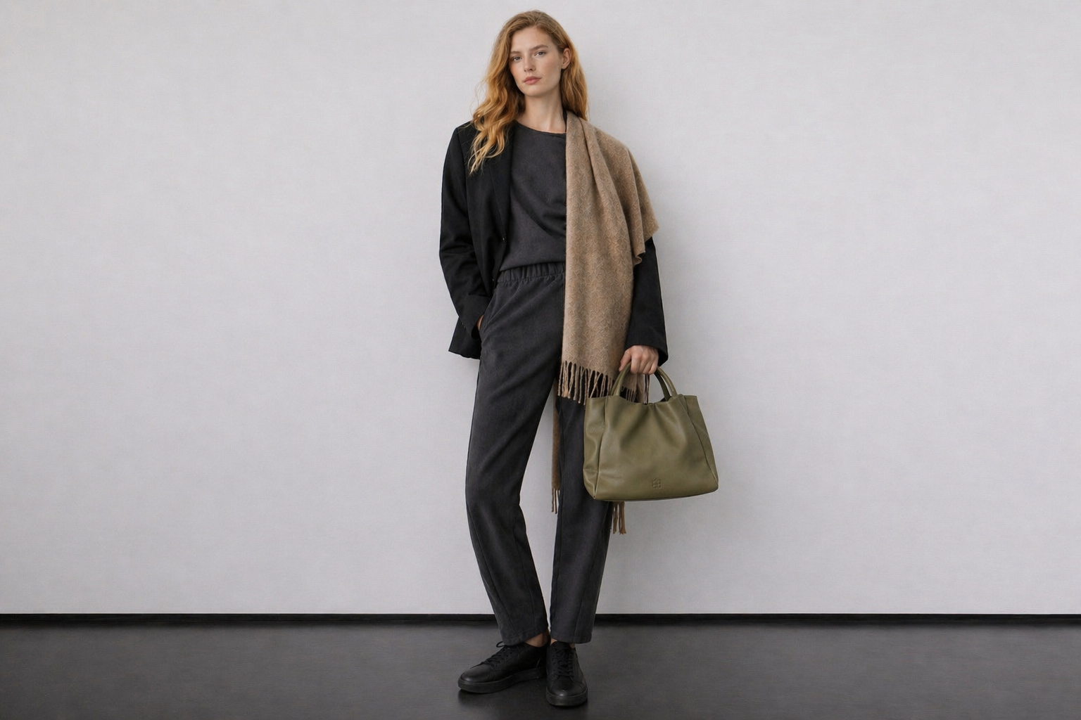 shoulder bag green soft