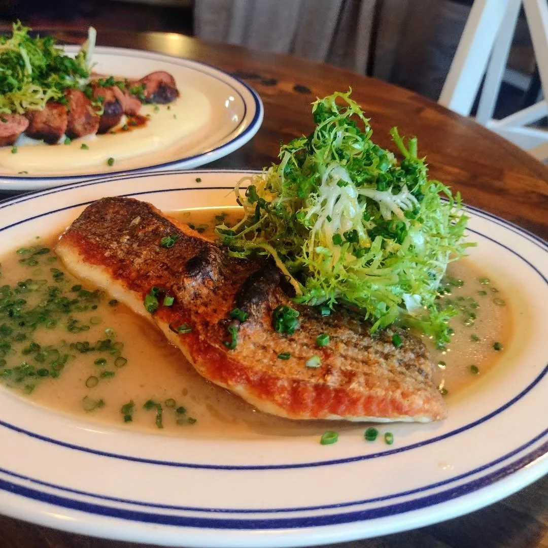 Rockfish is a lean white fish with a slightly sweet, nutty flavor and a firm, flakey texture. Ours is prepared with a rich and buttery vin blanc sauce 🥂

It's available now as part of our new fall dinner menu! Browse the full menu at belleville.com
