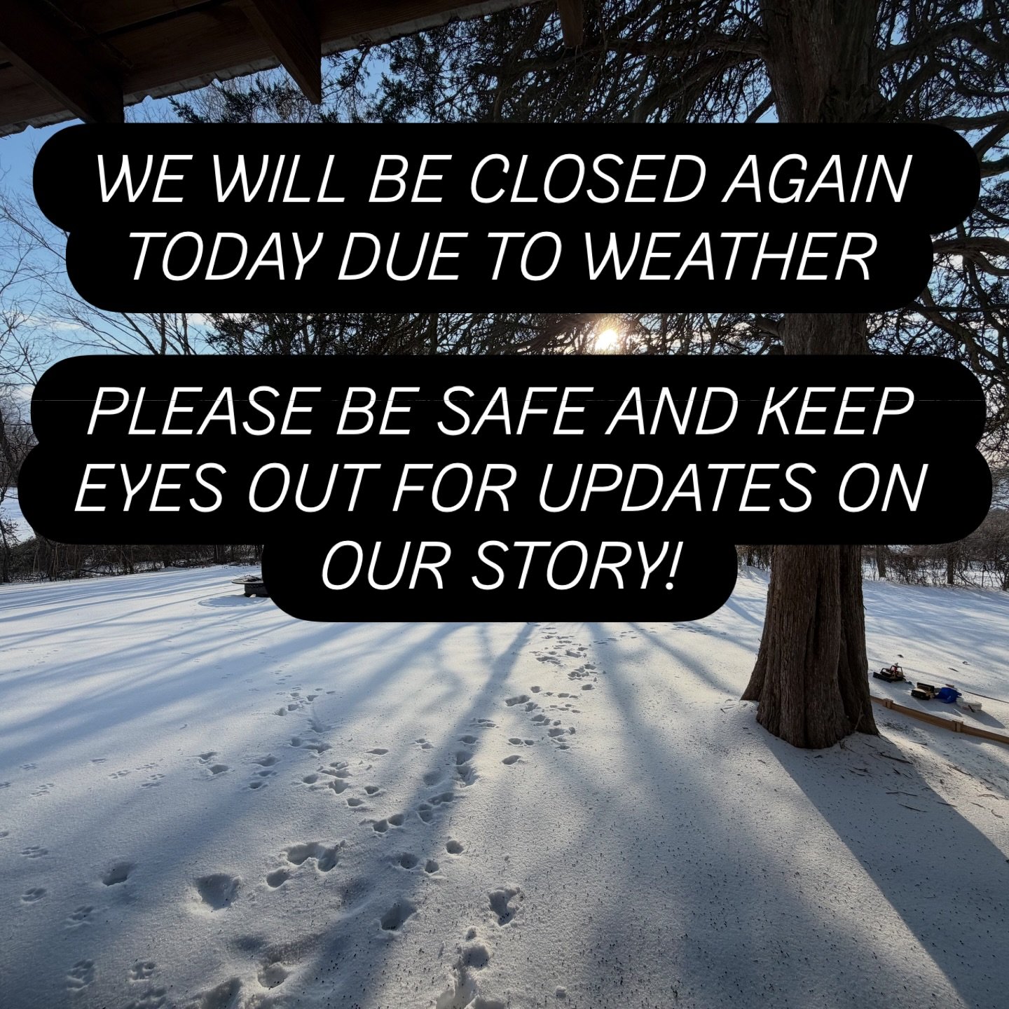We would love to be there today for the neighborhood but keeping it safe today for now! Will post any changes to story. Have fun out there! #staycarbohydrated