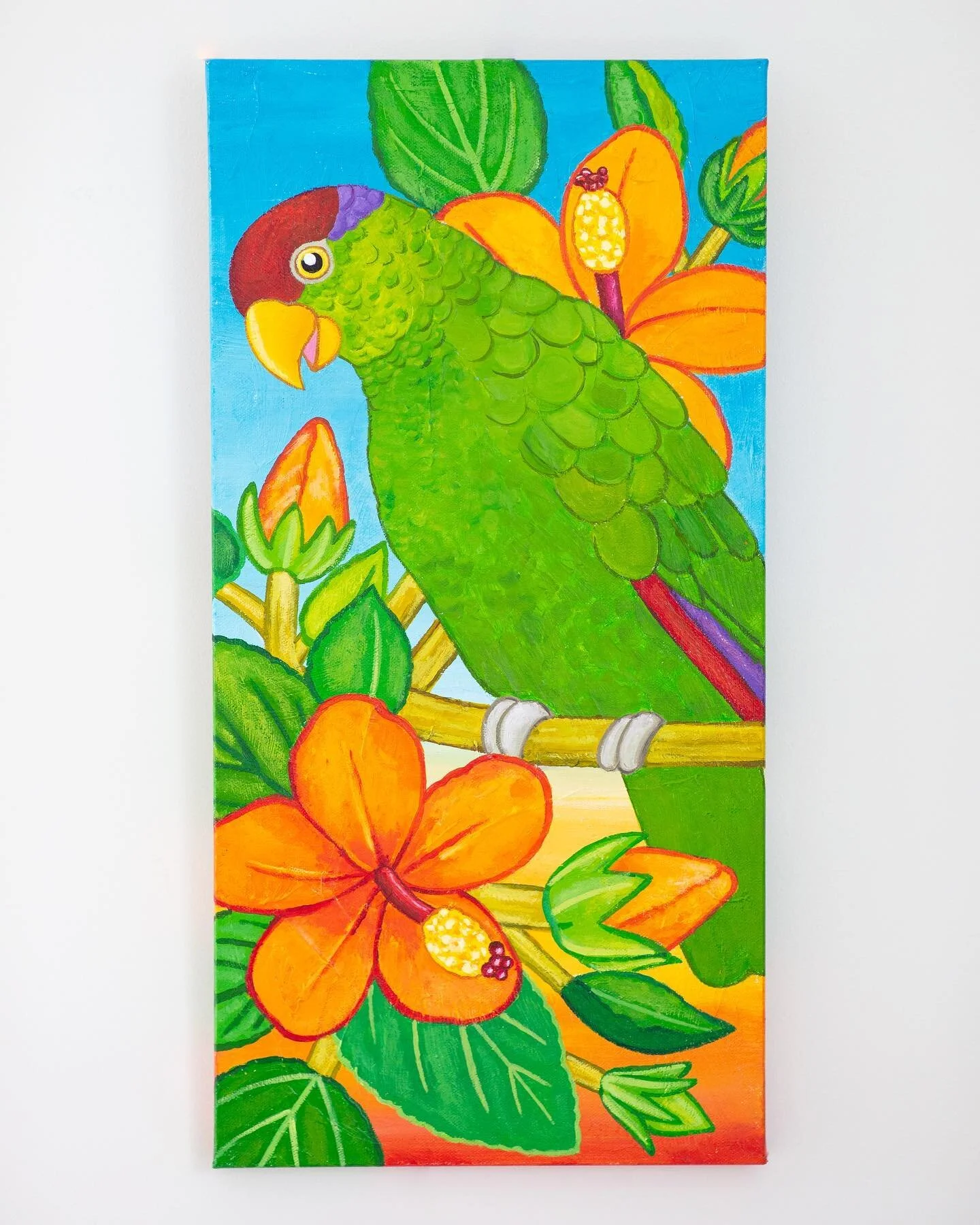 This original piece by Kathy Schwarz reflects the beautiful, bright day we are having! Currently available for purchase in our gallery.