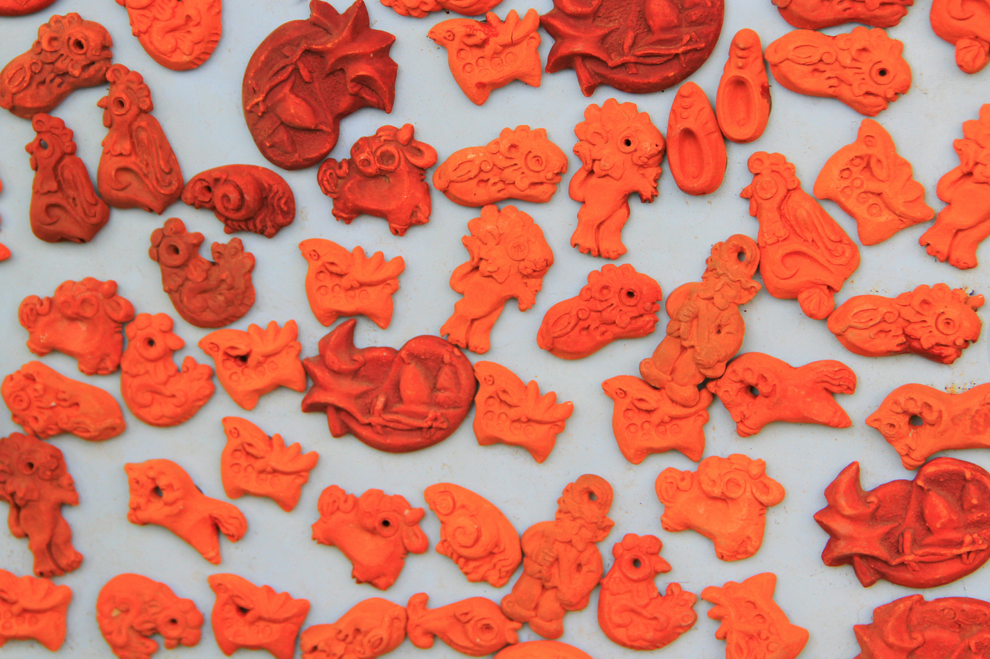 Ceramic Charms in Red