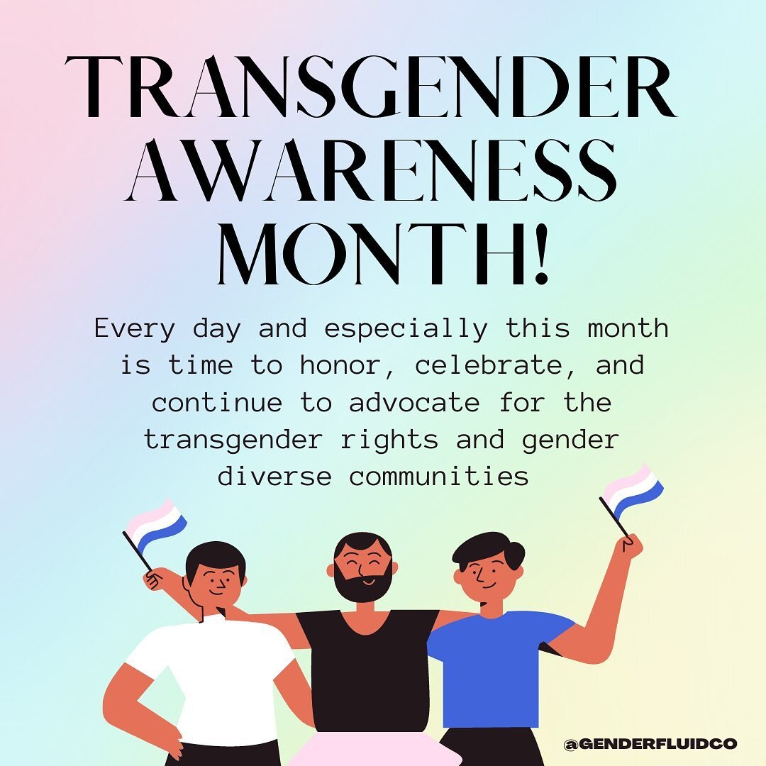 With Transgender Awareness Week 🏳️&zwj;⚧️ around the corner and Transgender Day of Remembrance coming up we encourage everyone to raise visibility for all the beauty and challenging issues the transgender community still face today #transgenderaware