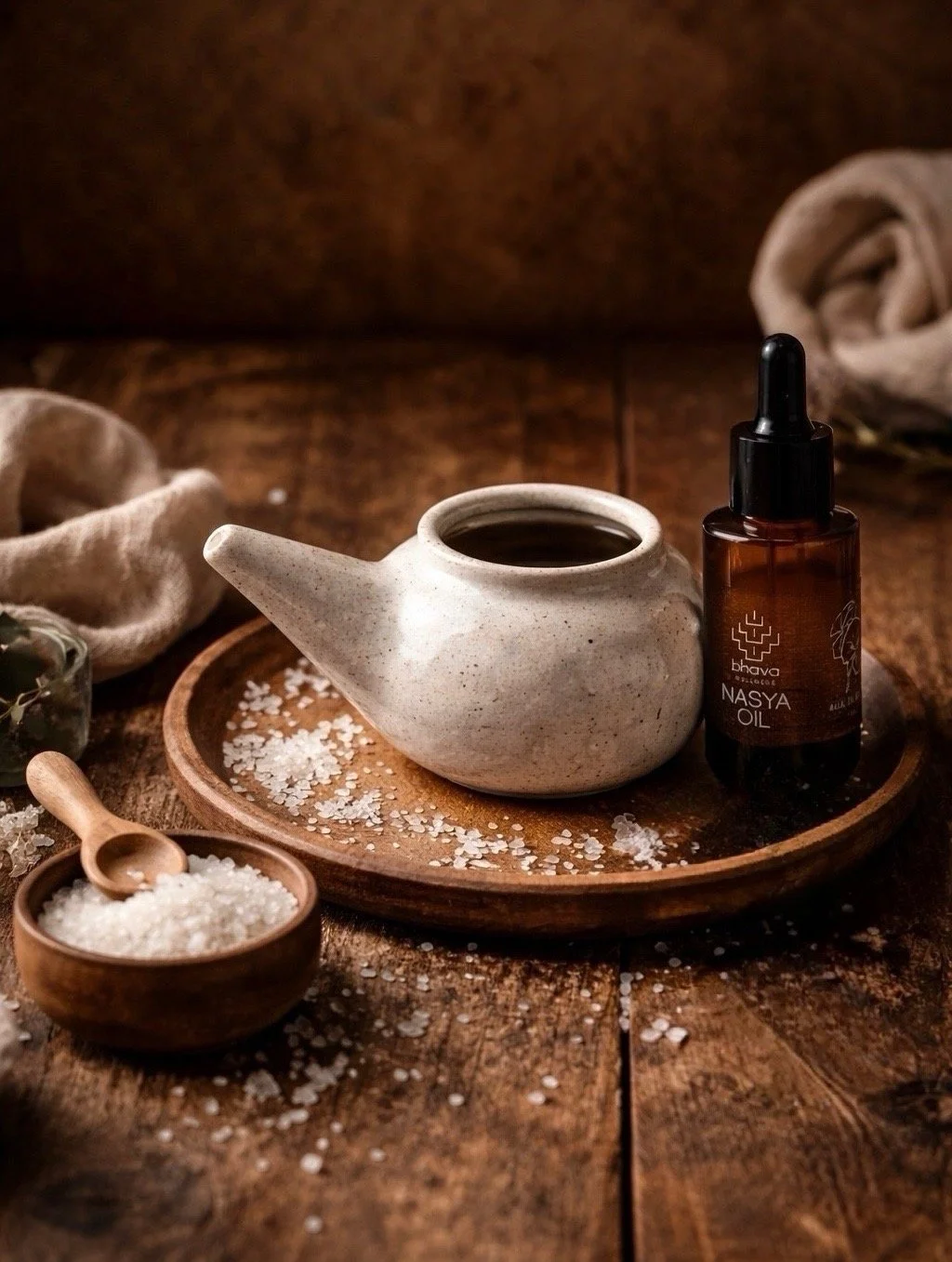 the benefits of using a Neti Pot  and Bhava Wellness Nasya nasal oil