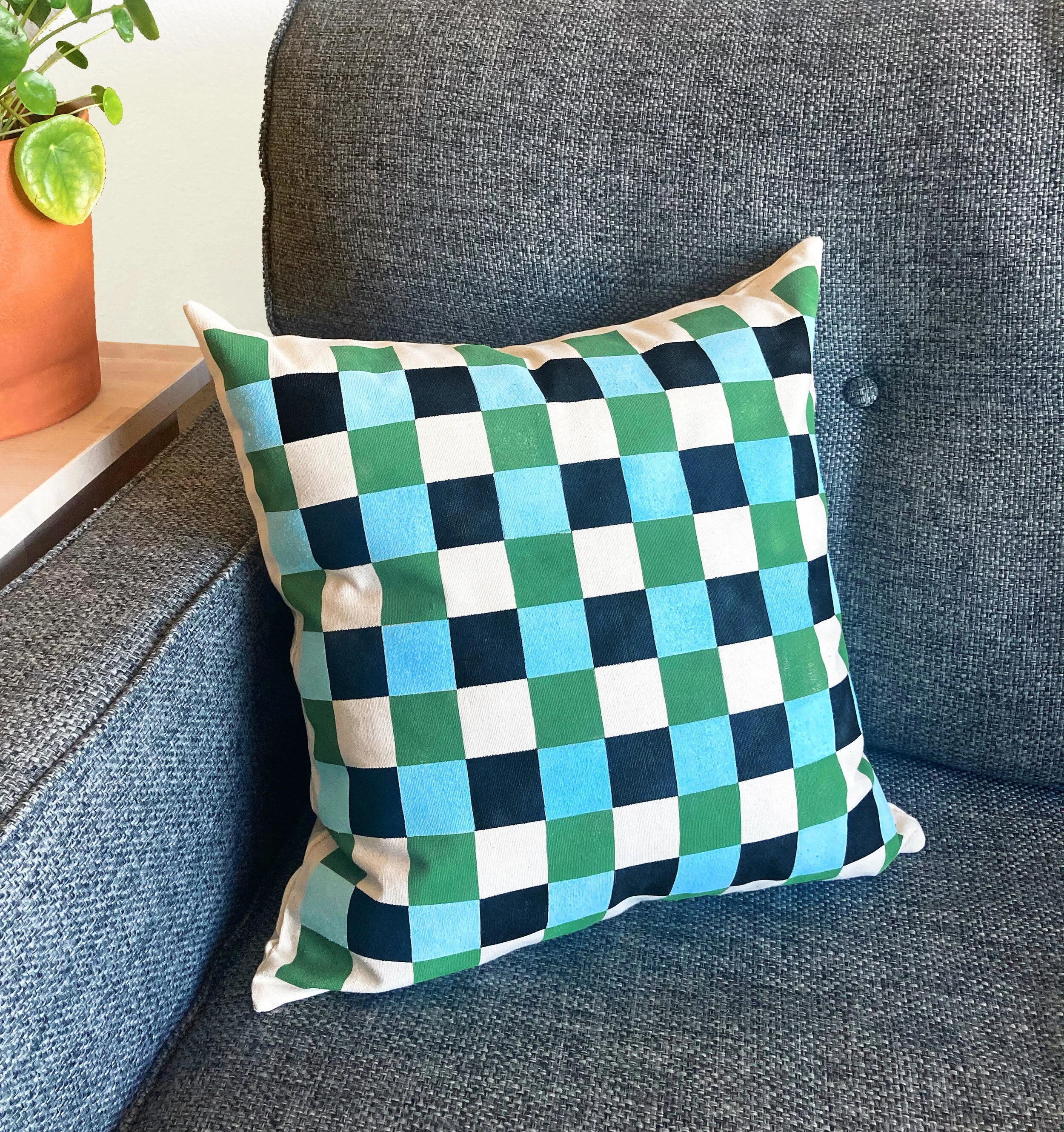 forest green pillow