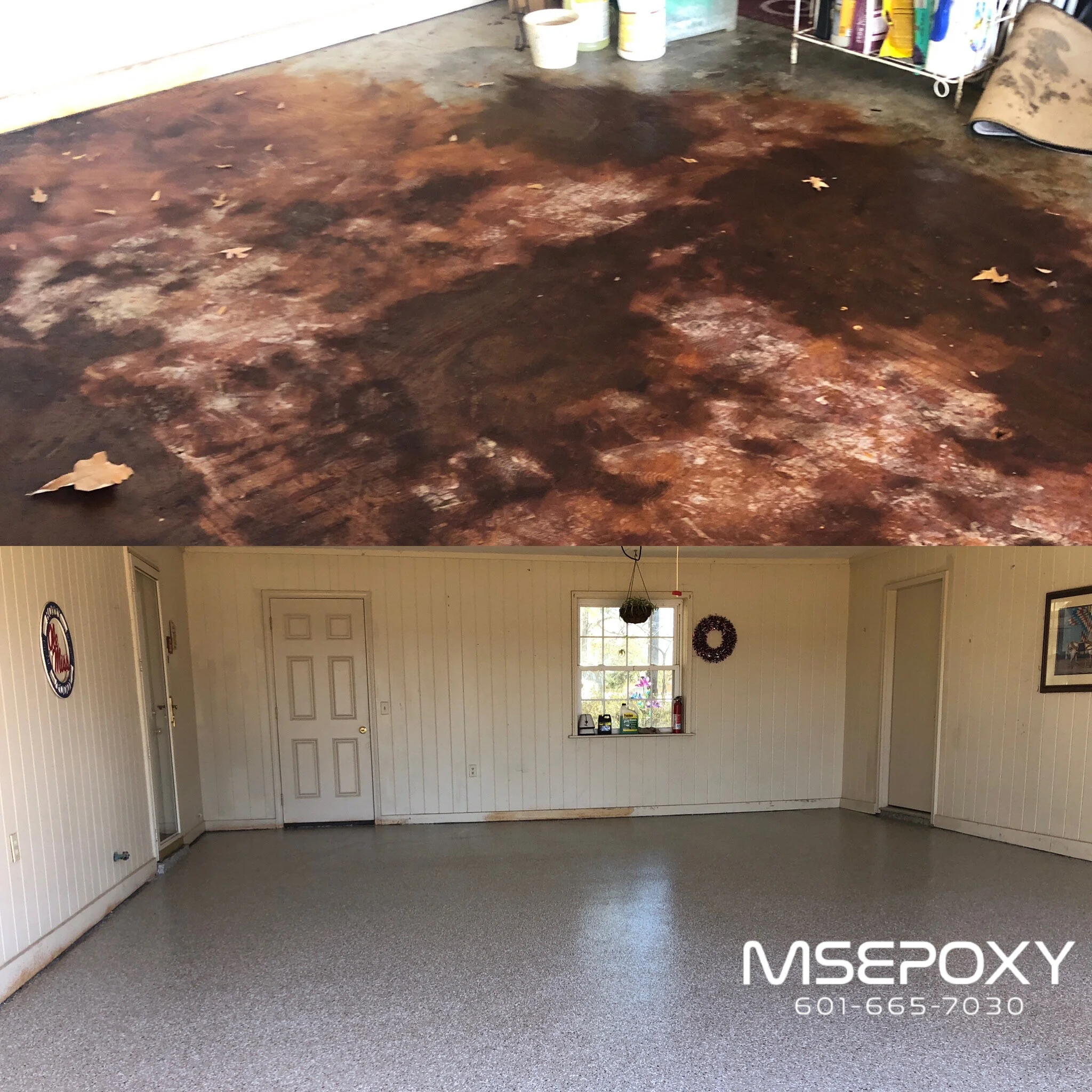 Stain vs Epoxy Flooring Brandon Mississippi