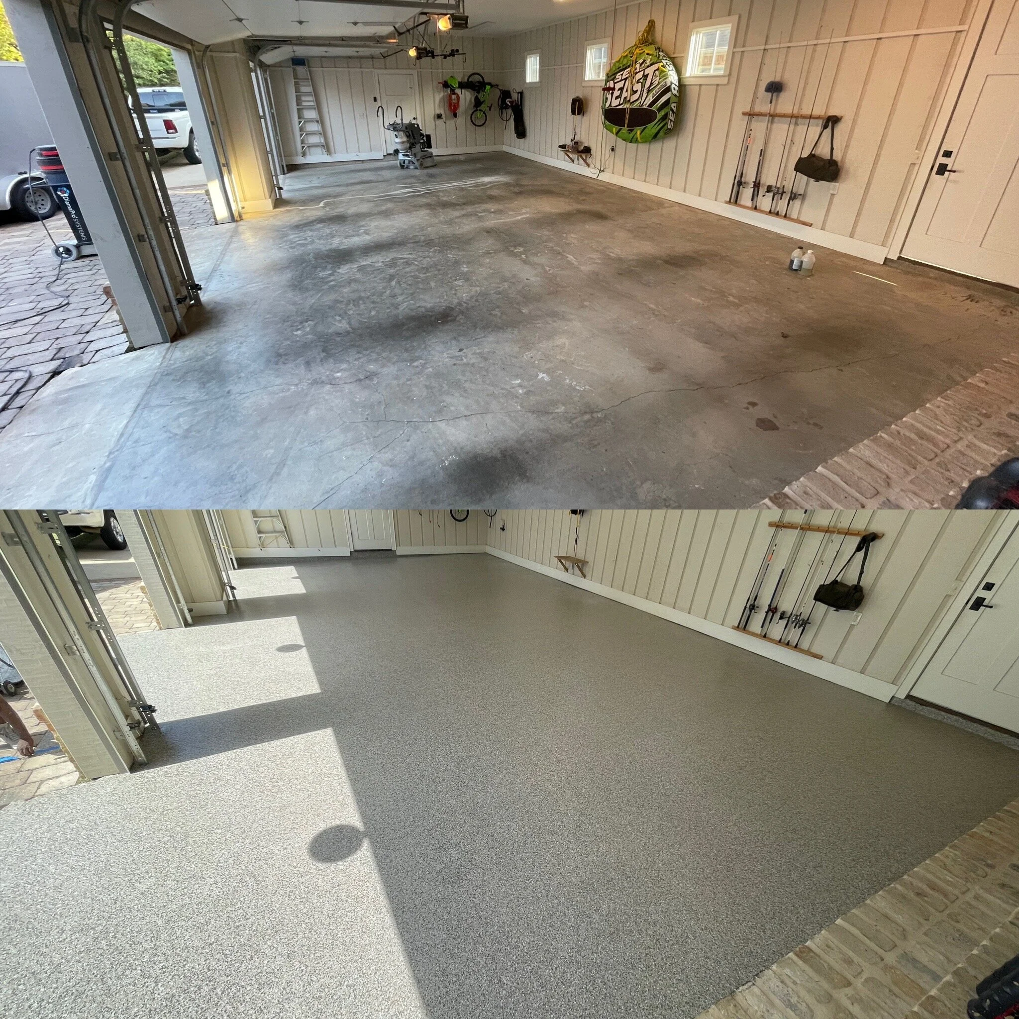 Lake Caroline Garage Flooring 