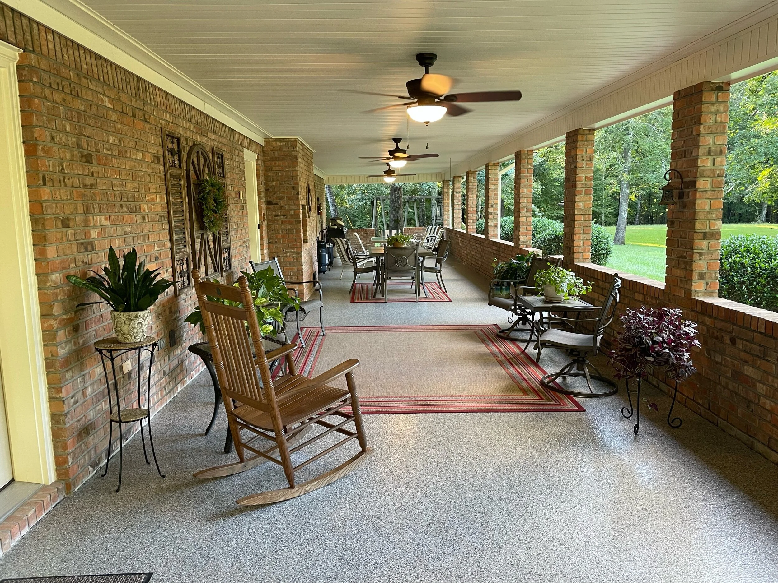 Wrap around custom patio! Epoxy Flooring Terry MS