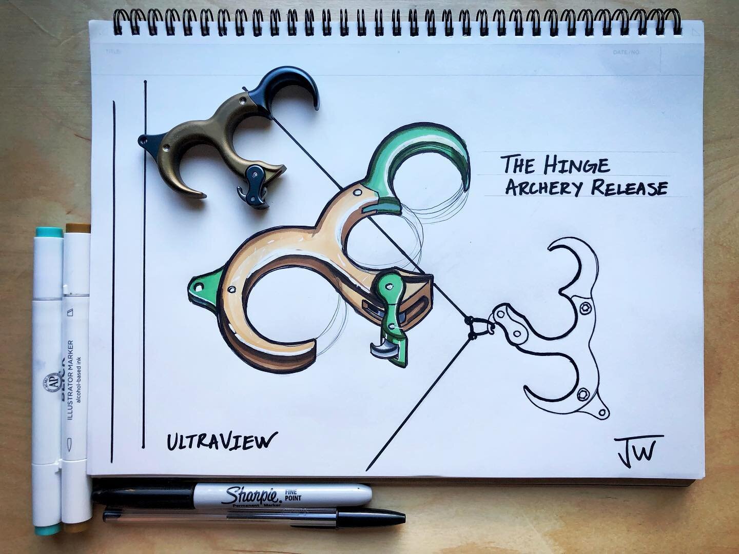 This one is for my dad, my personal favorite archer!

#archery #ultraview #archeryrelease #productdesign #productsketch #designsketch #id #idsketch #idsketching #sketch #sketching #industrialdesign #ballpoint #dailysketch #prismacolor #marker