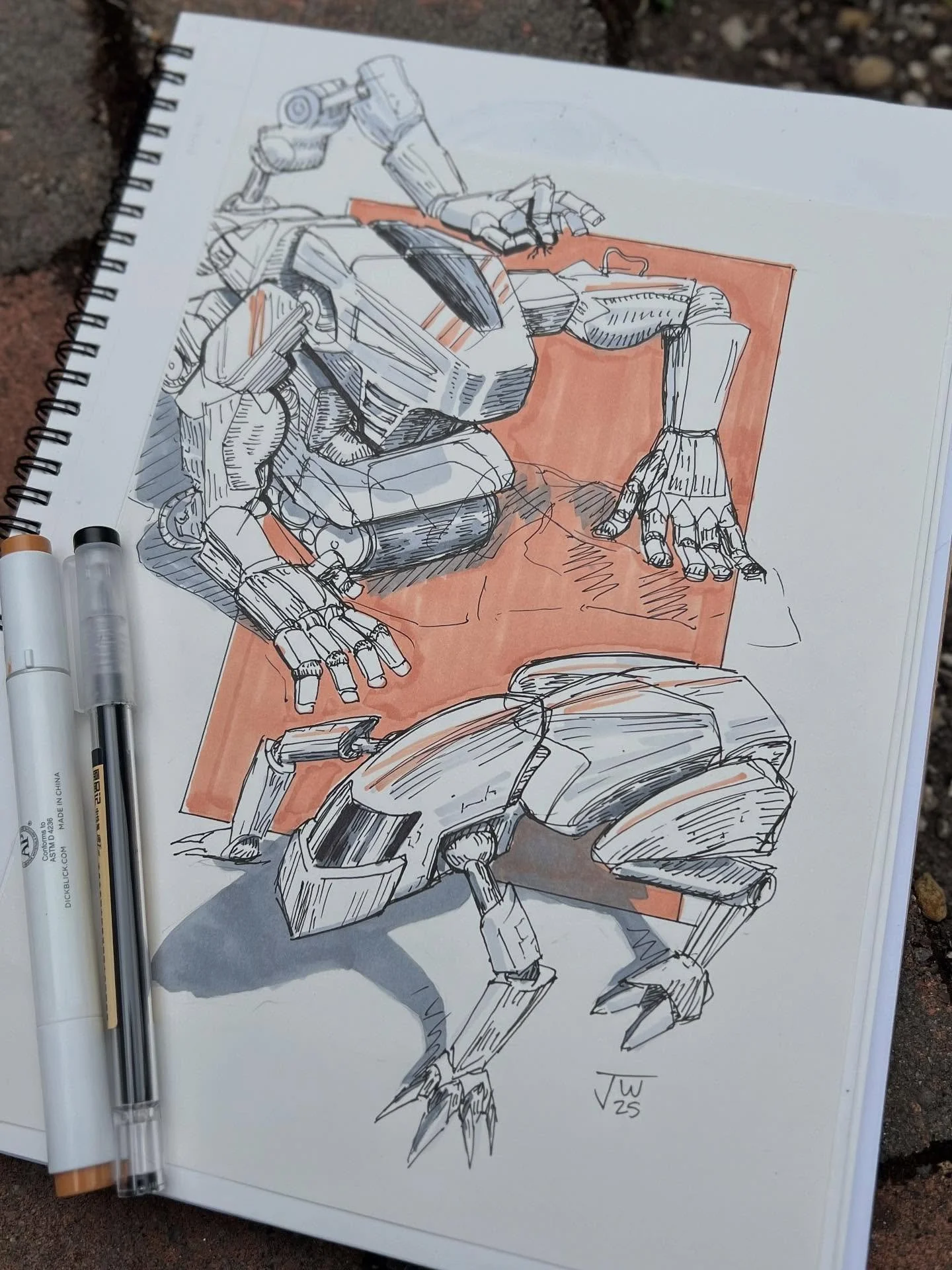 #productdesign #productsketch #designsketch #id #idsketch #idsketching #sketch #sketching #industrialdesign #sharpie #dailysketch #prismacolor #marker #robots #sci-fi